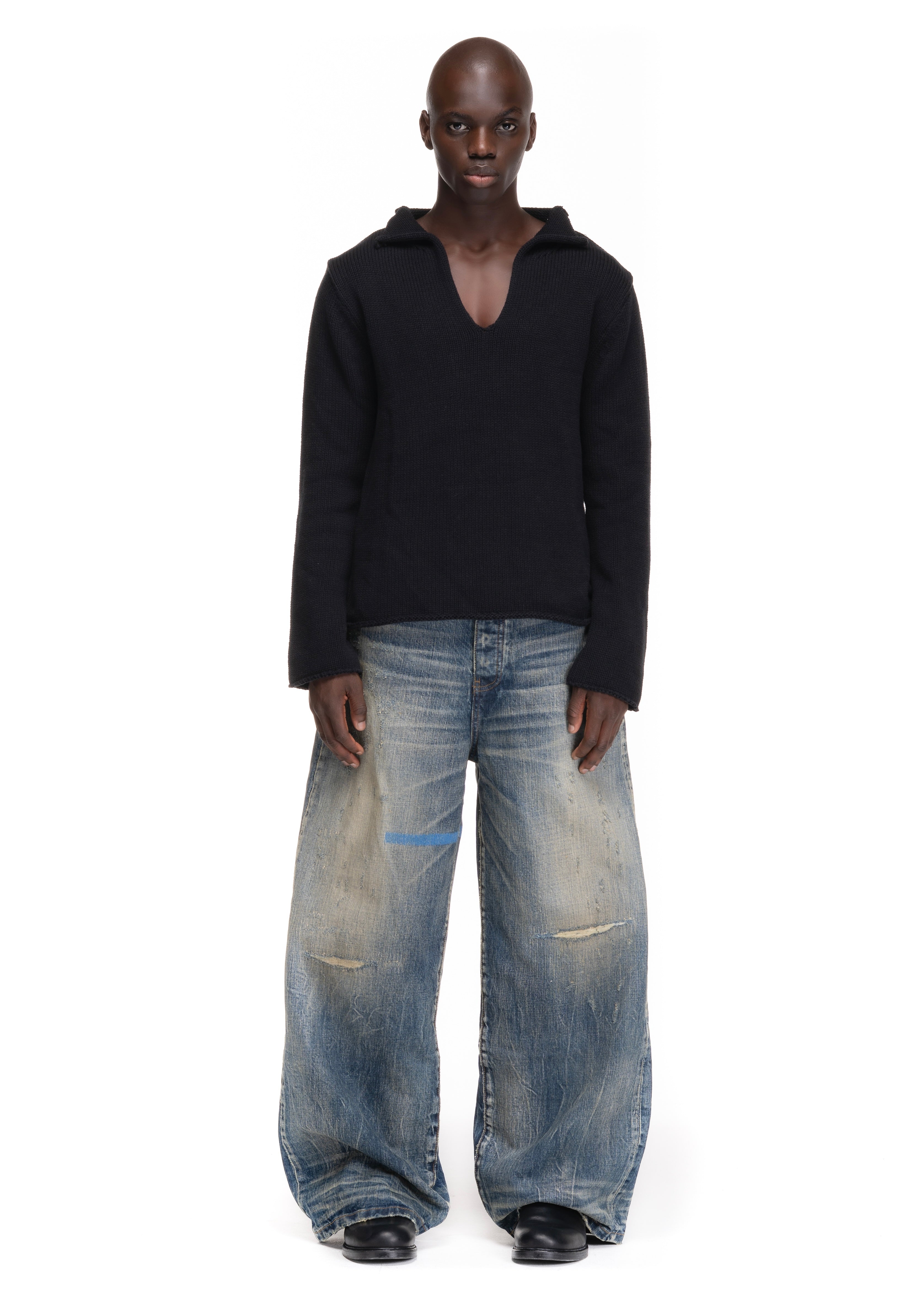 REPAIRED RUST SELVEDGE DENIM LOOSE FIT – NO/FAITH STUDIOS