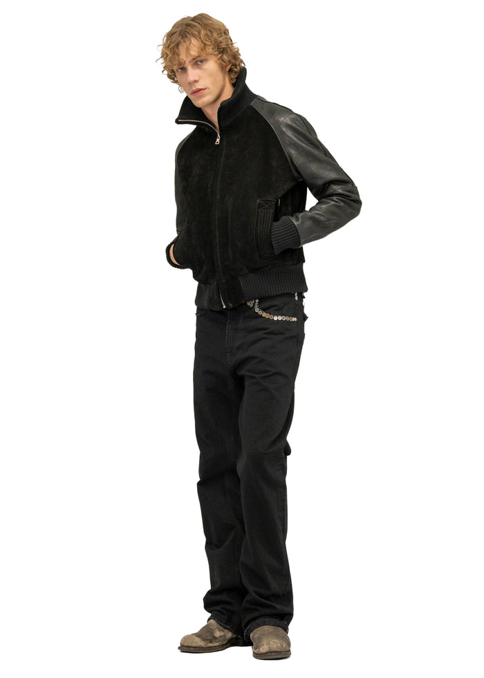 DUST ONE CUT LEATHER JACKET SUEDE