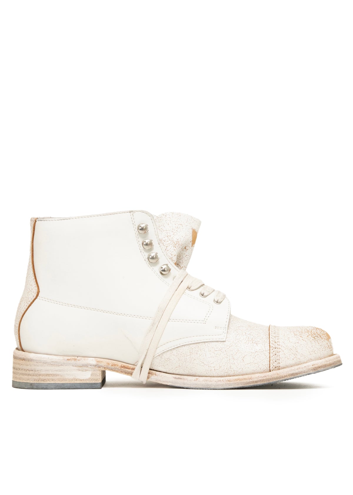 UTILITY BOOTS CRACKED WHITE