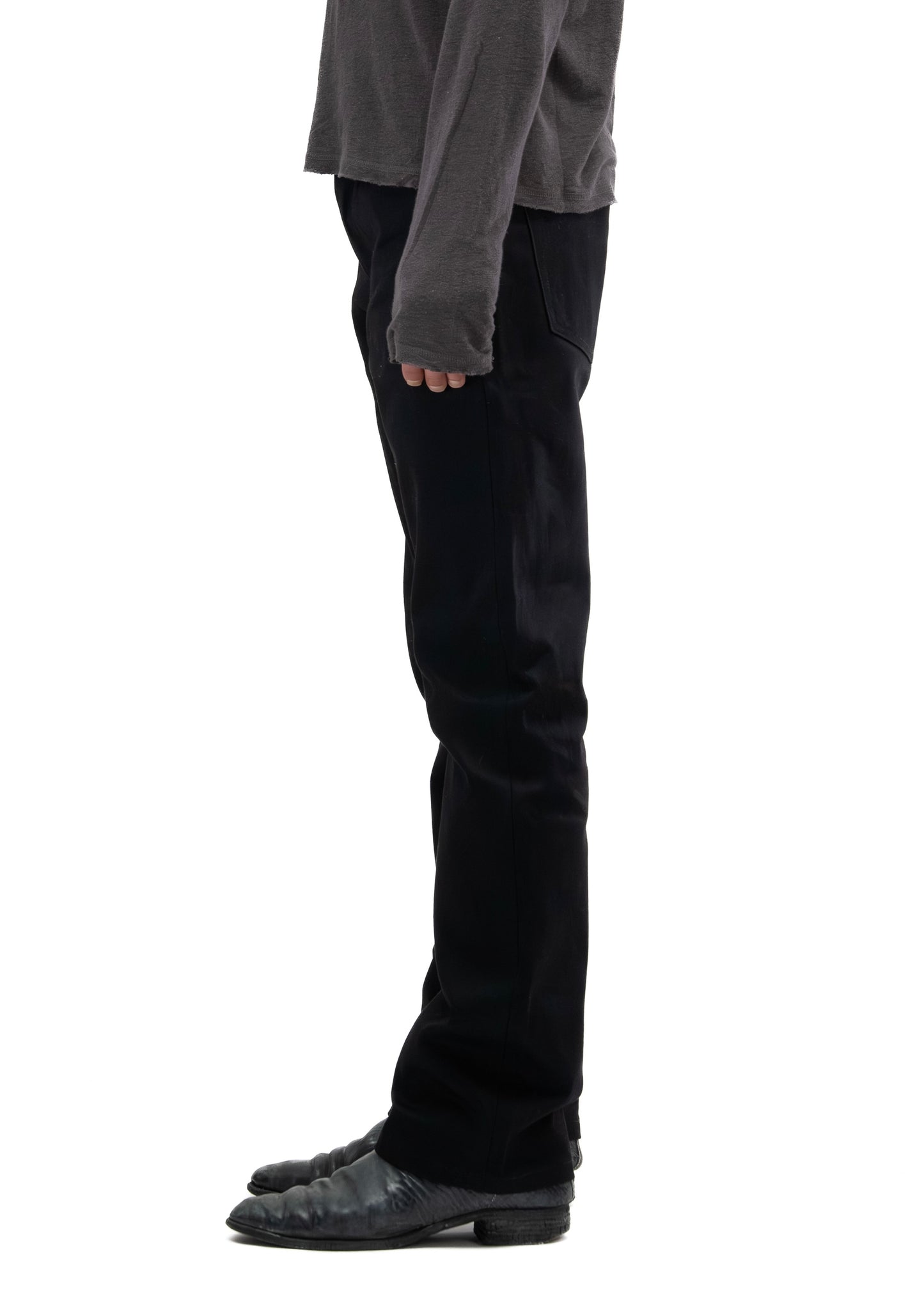 JAPANESE FITTED SELVEDGE BOOTCUT DENIM BLACK