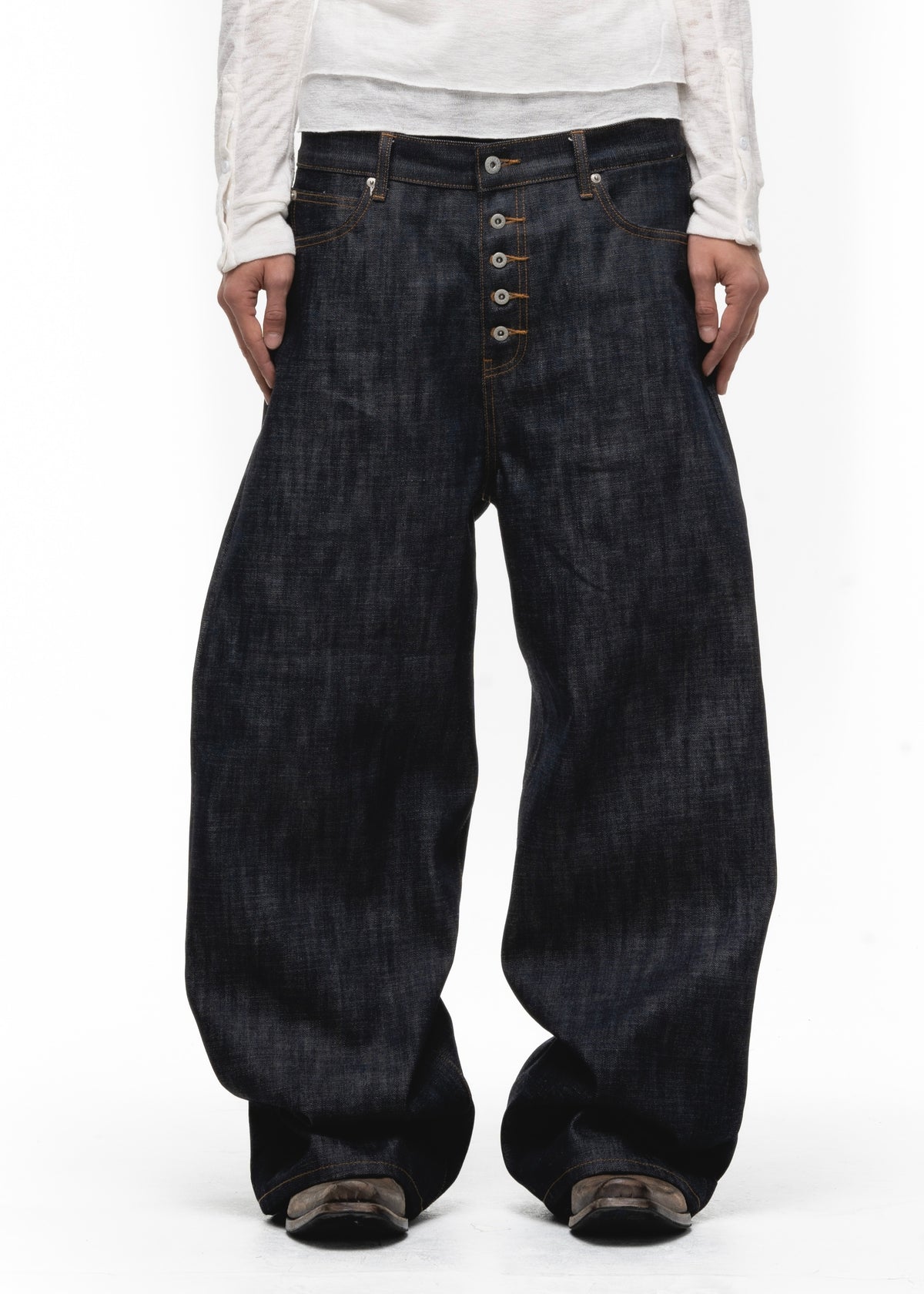 RAW DENIM JAPANESE LOOSE FIT BLUE – NO/FAITH STUDIOS