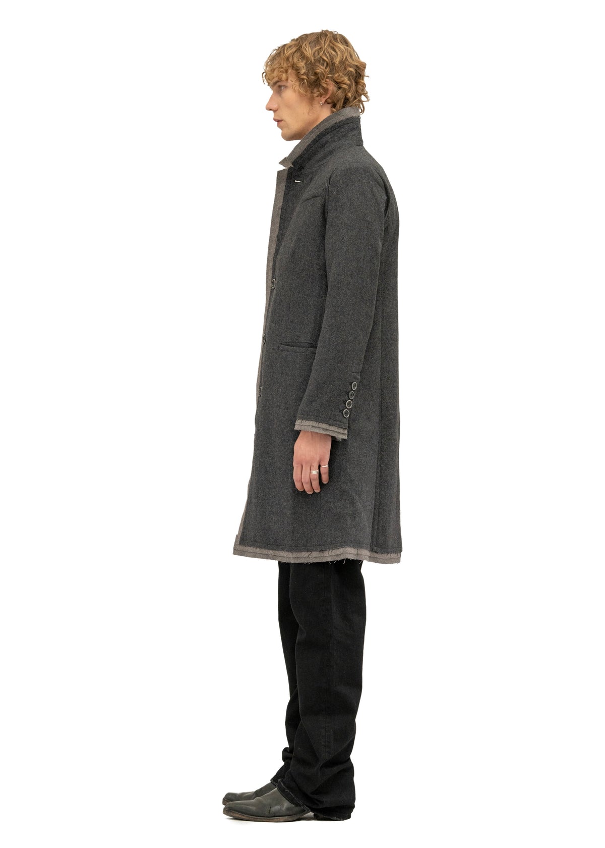 LAYERED WOOL COAT