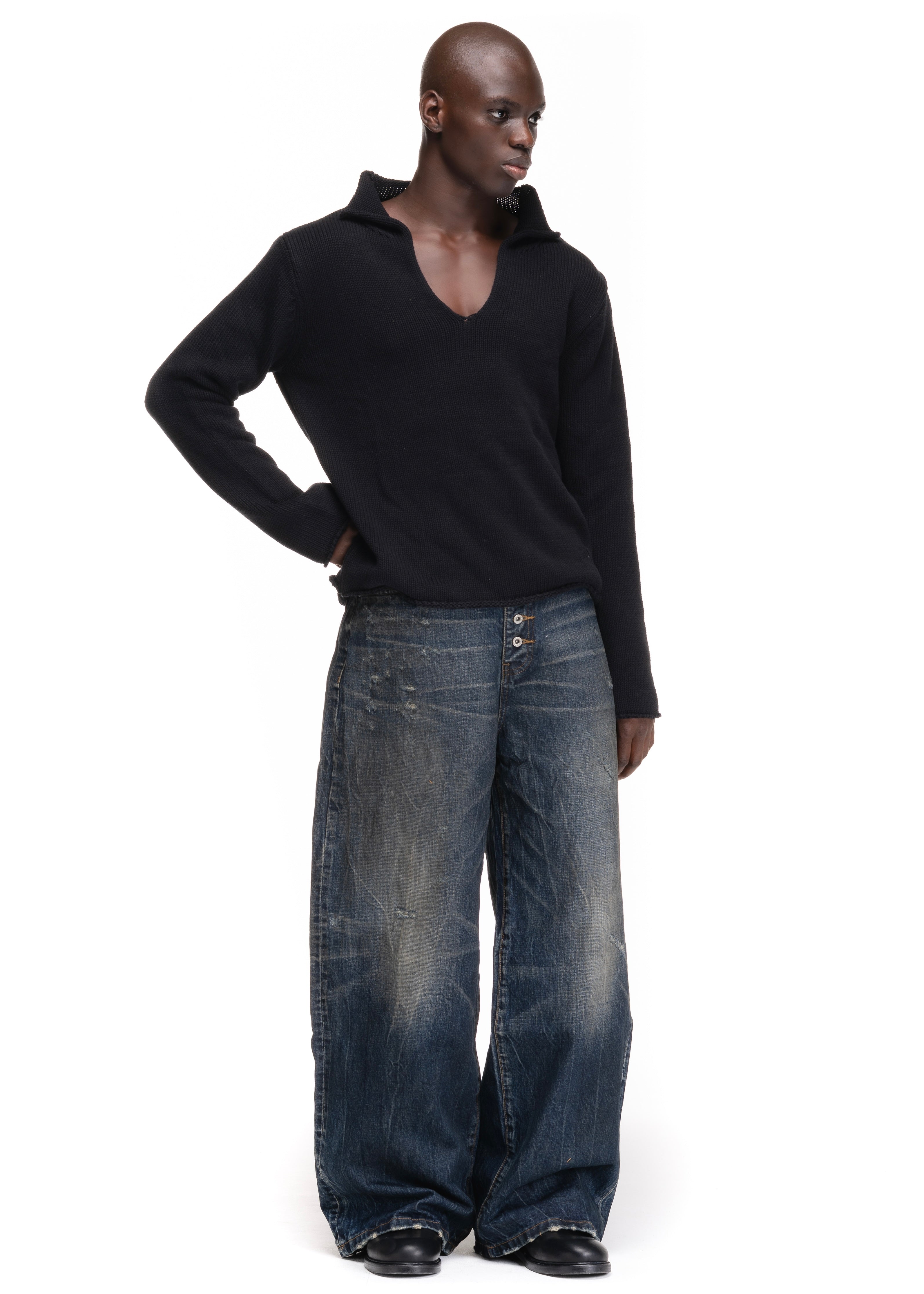 MIDNIGHT INDIGO SELVEDGE DENIM LOOSE FIT – NO/FAITH STUDIOS