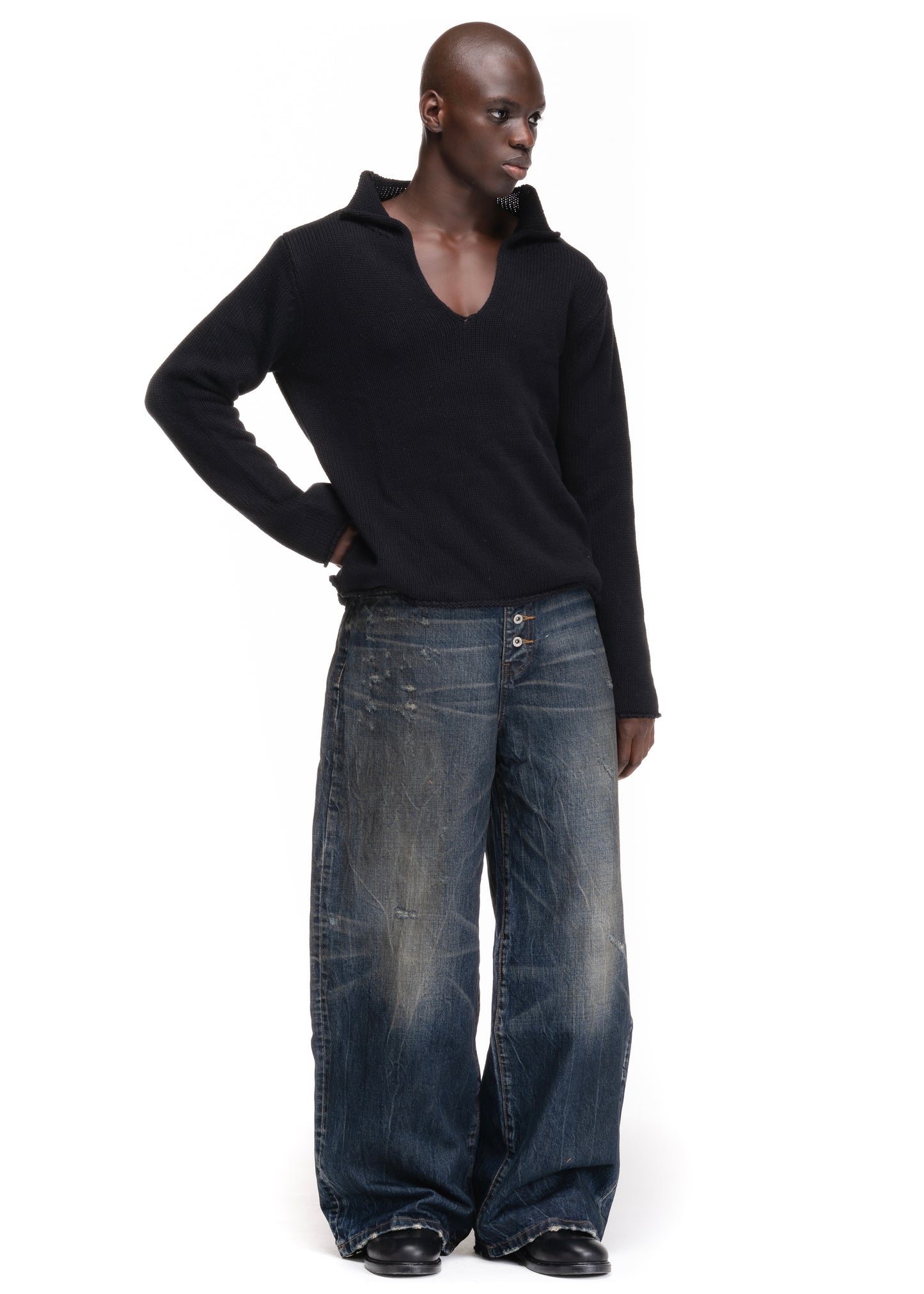 MIDNIGHT INDIGO SELVEDGE DENIM LOOSE FIT