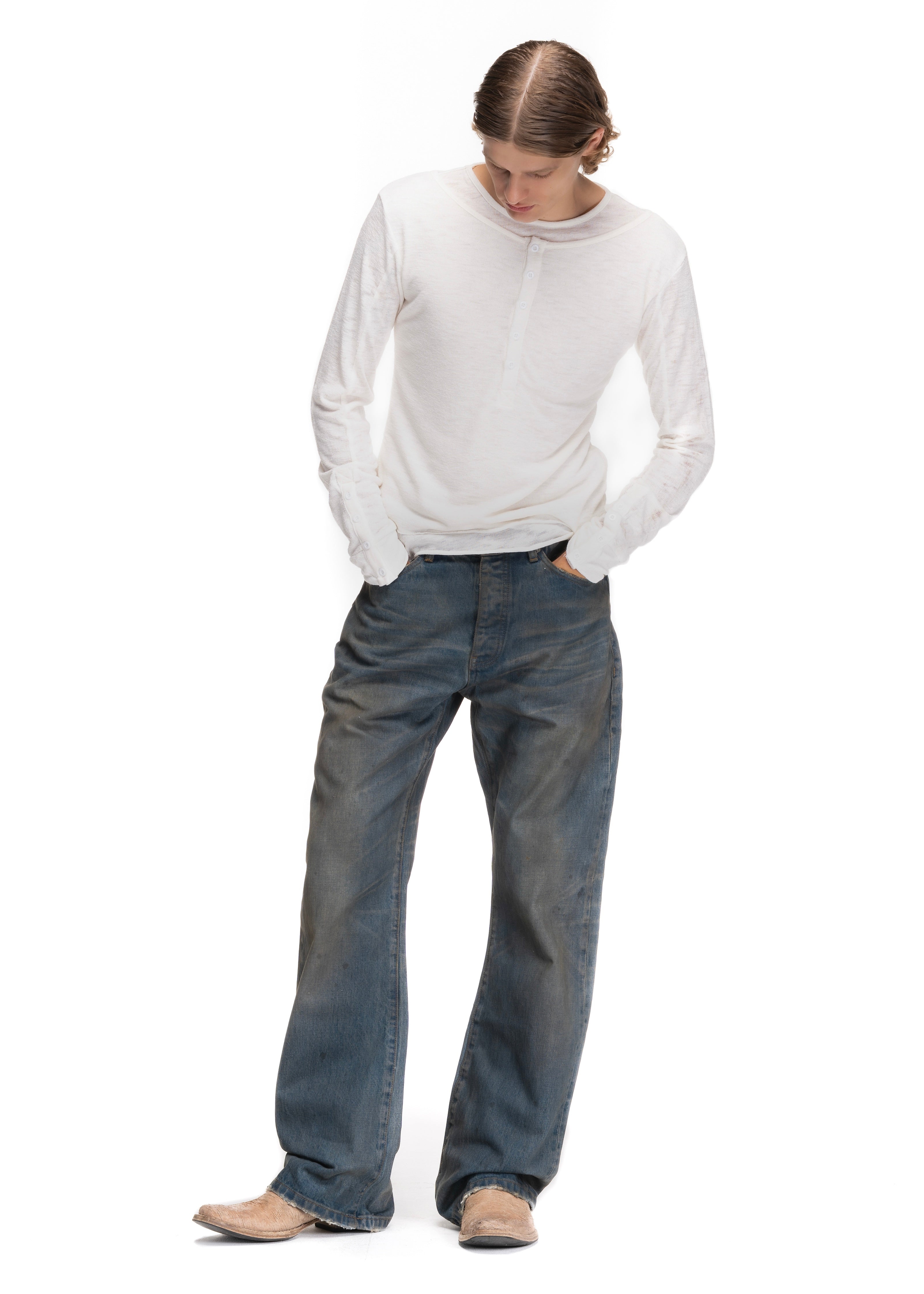 VINTAGE BLUE SELVEDGE BOOTCUT DENIM – NO/FAITH STUDIOS