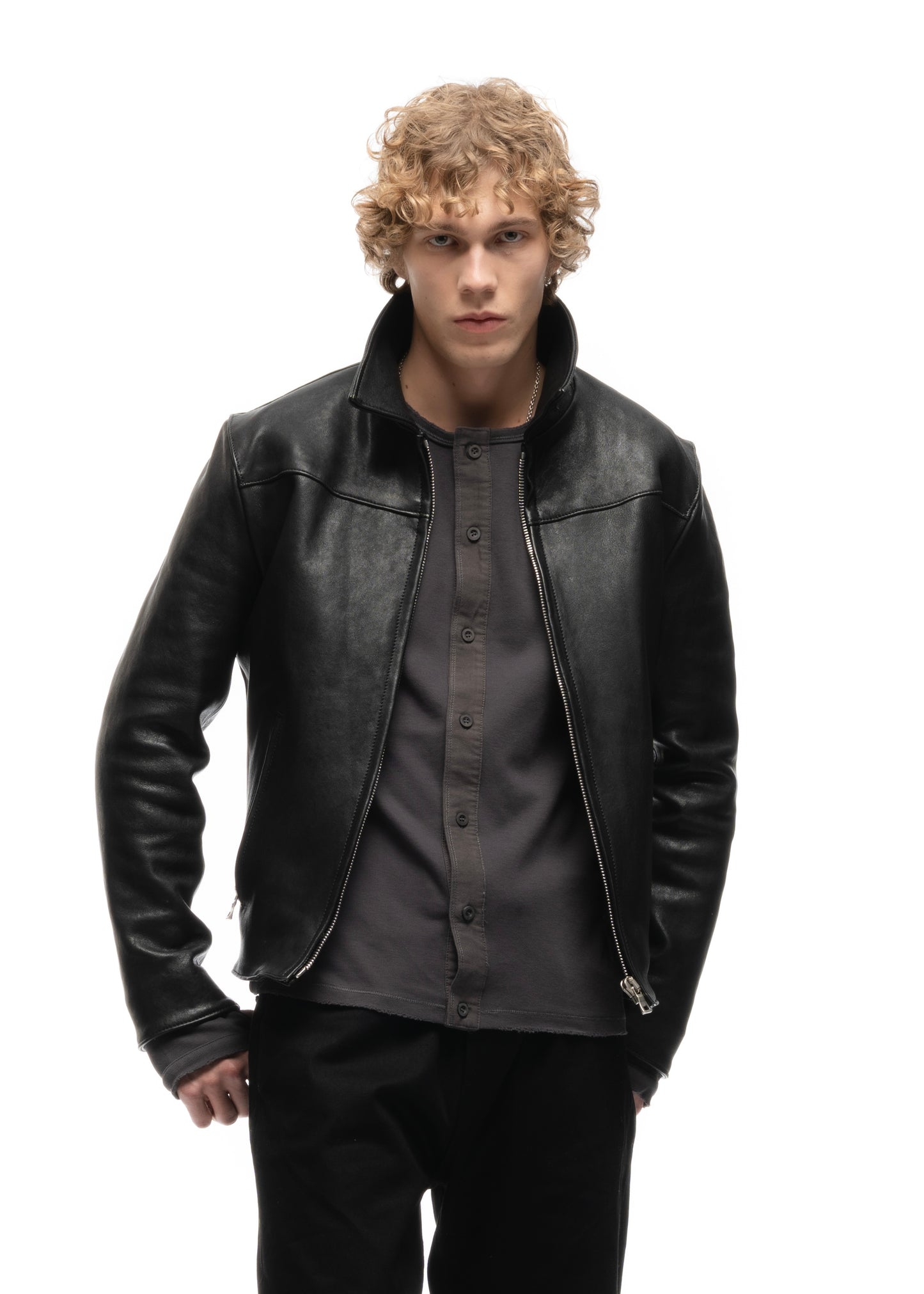 JAPANESE BUTTON-UP CARDIGAN STEEL GREY