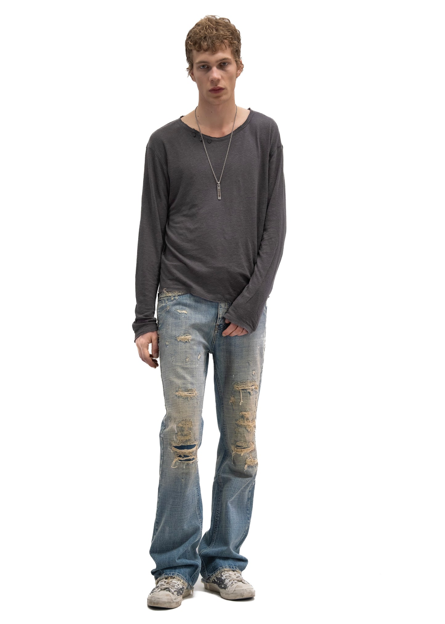 HERITAGE BUTTON-UP LONGSLEEVE GREY