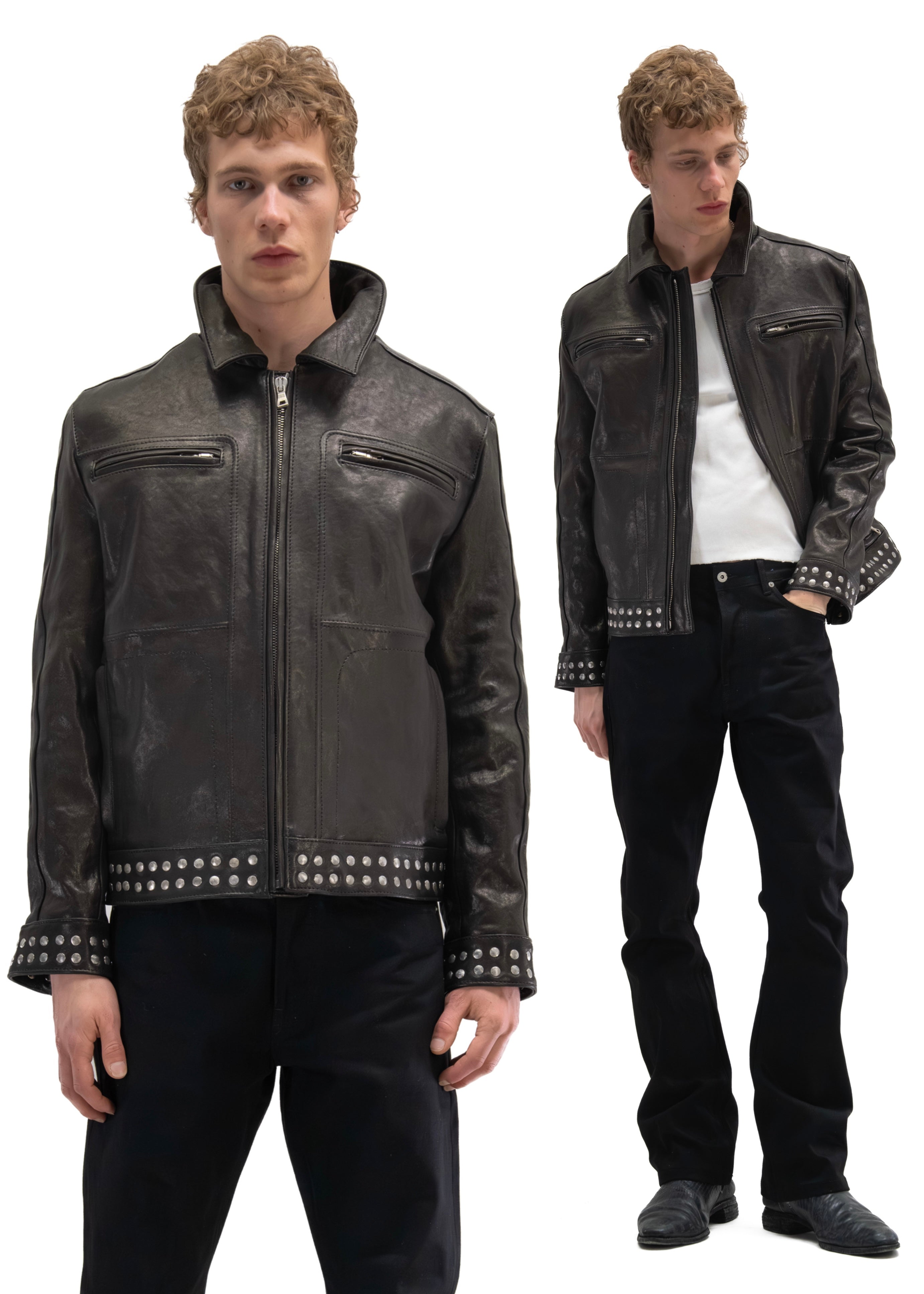 STUDDED HIGHWAY LEATHER JACKET – NO/FAITH STUDIOS