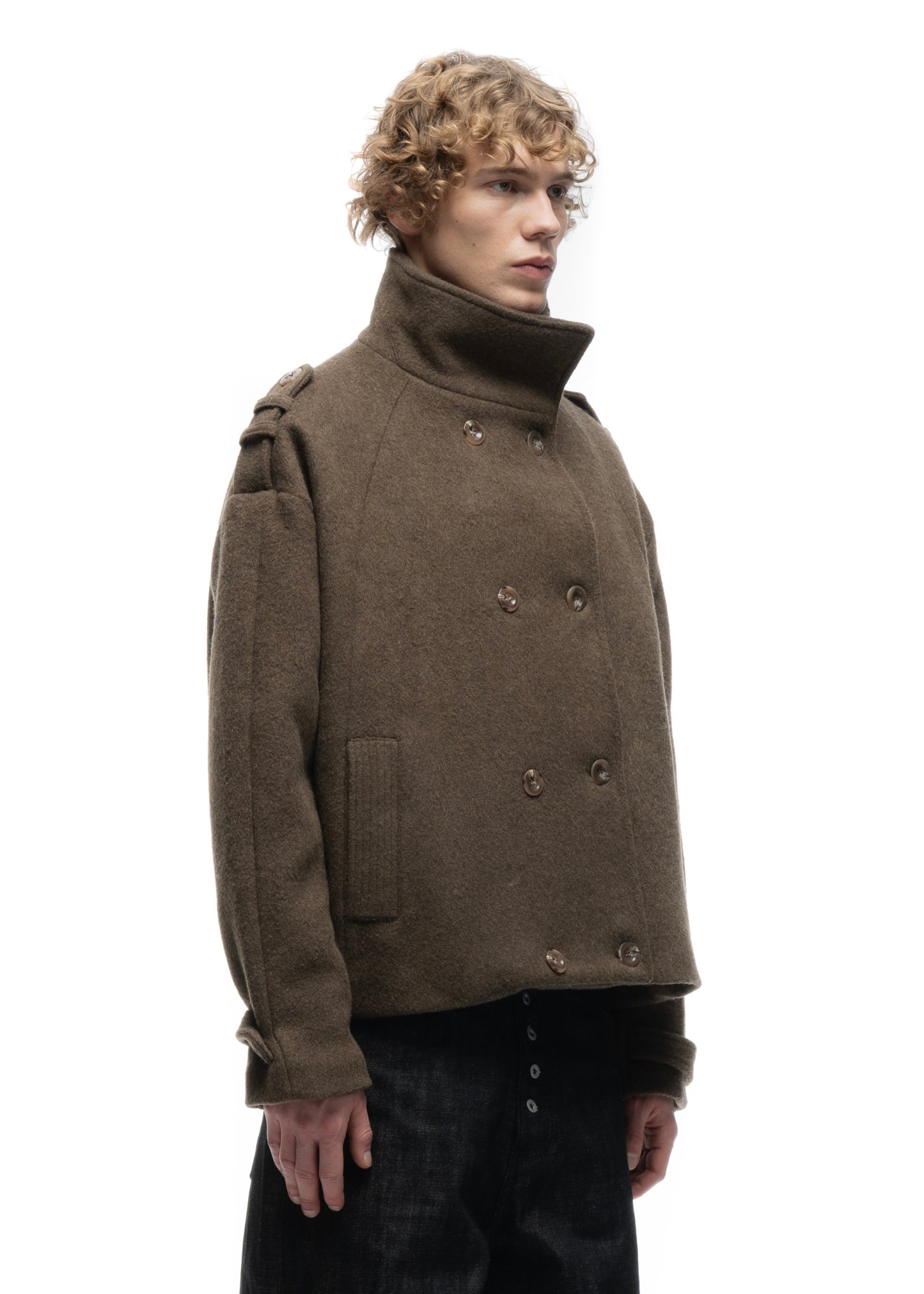 BUTTON UP MARINE JACKET GREEN