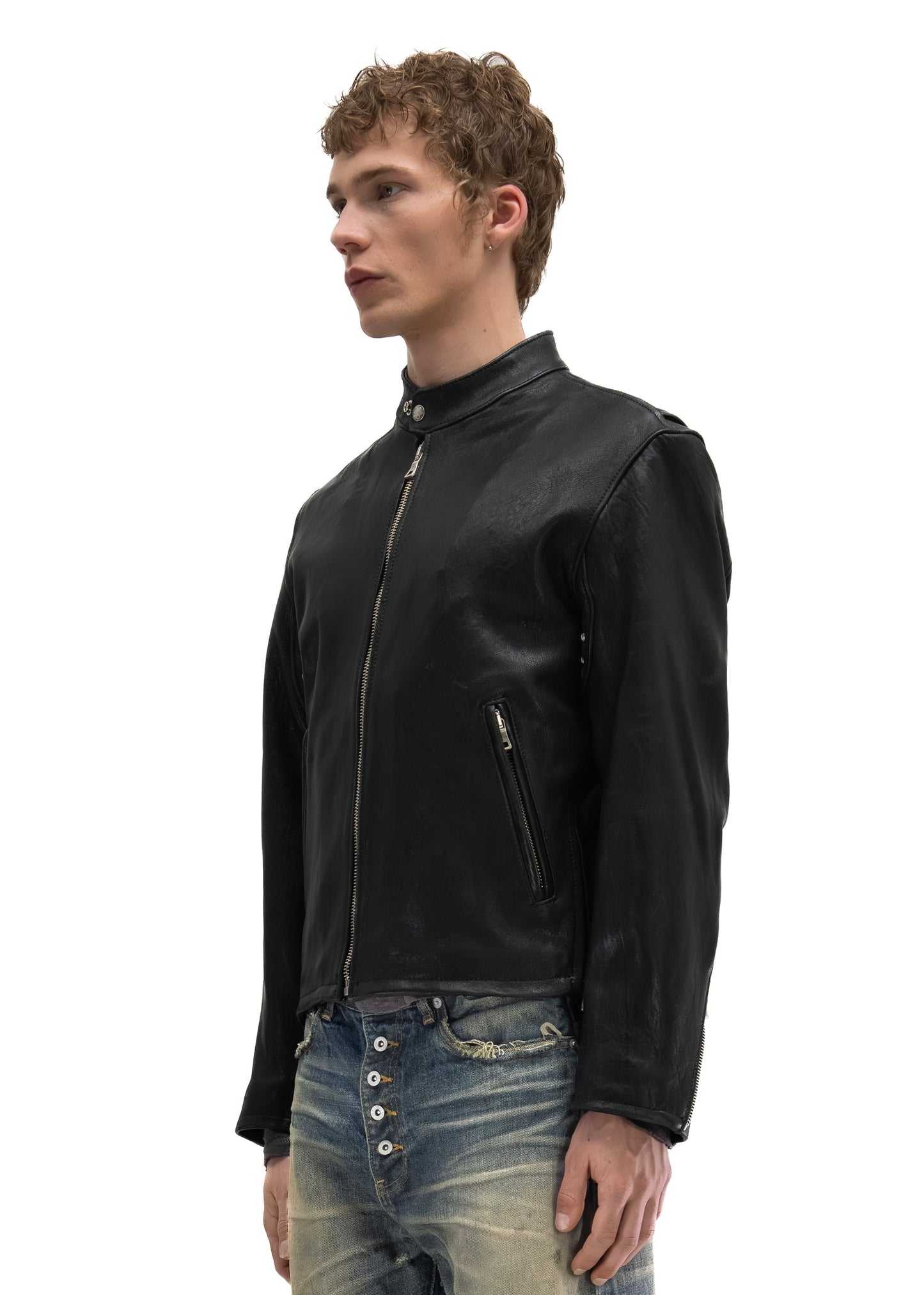RACER ONE CUT LEATHER JACKET