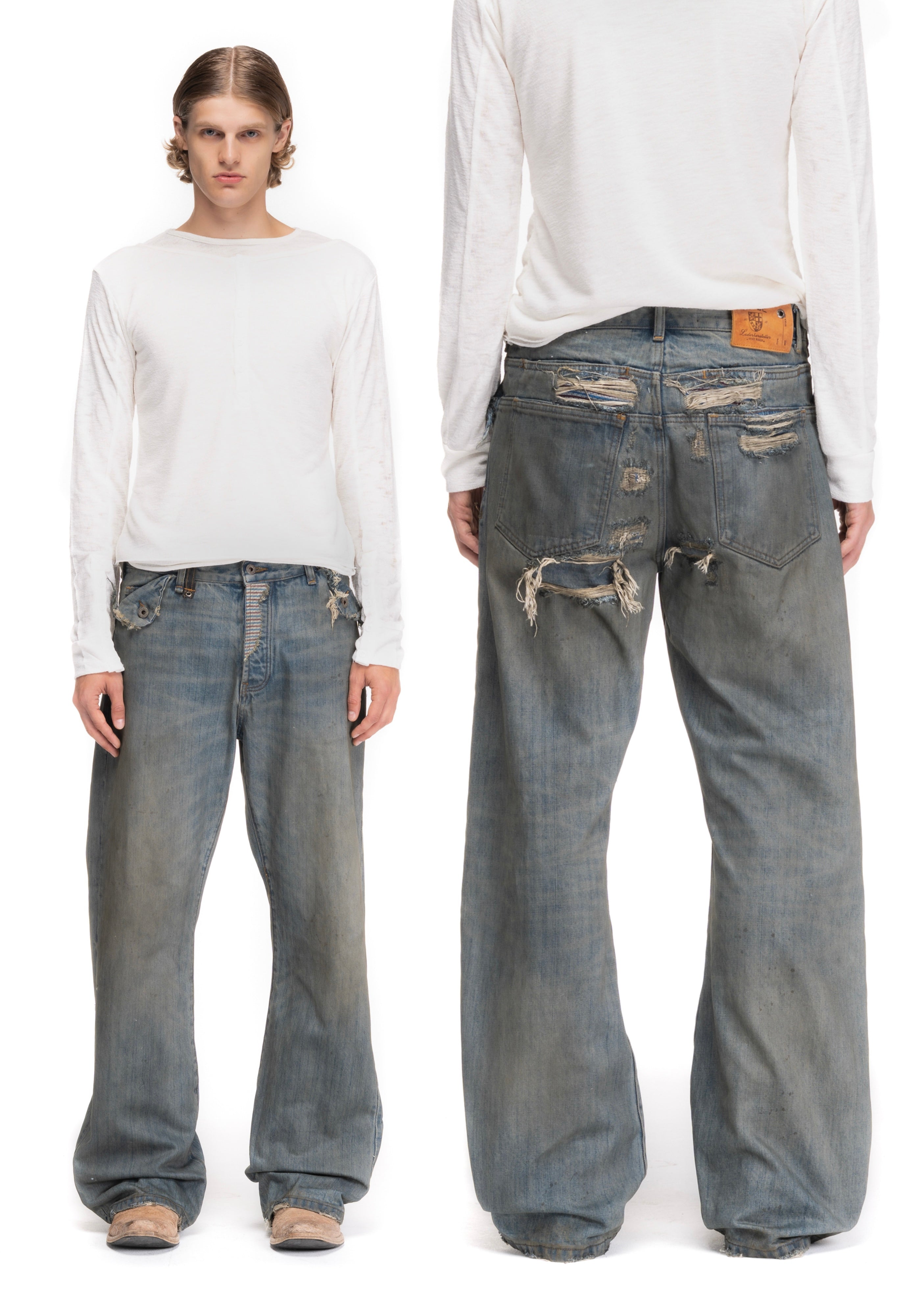 REWORKED SELVEDGE BOOTCUT DENIM – NO/FAITH STUDIOS