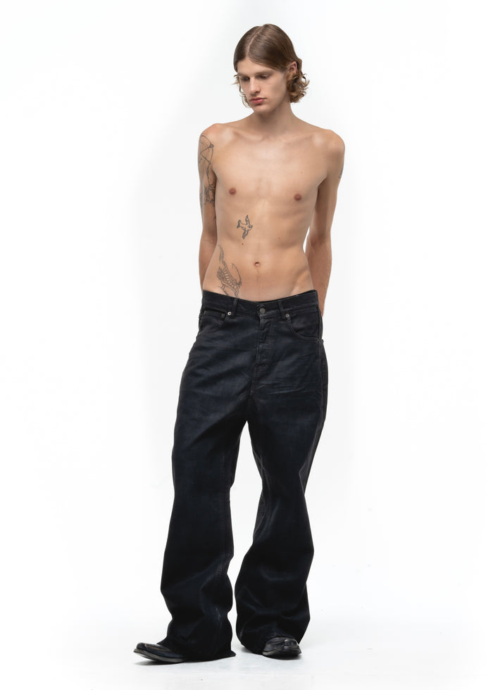 ITALY DULL BLACK BOOT CUT