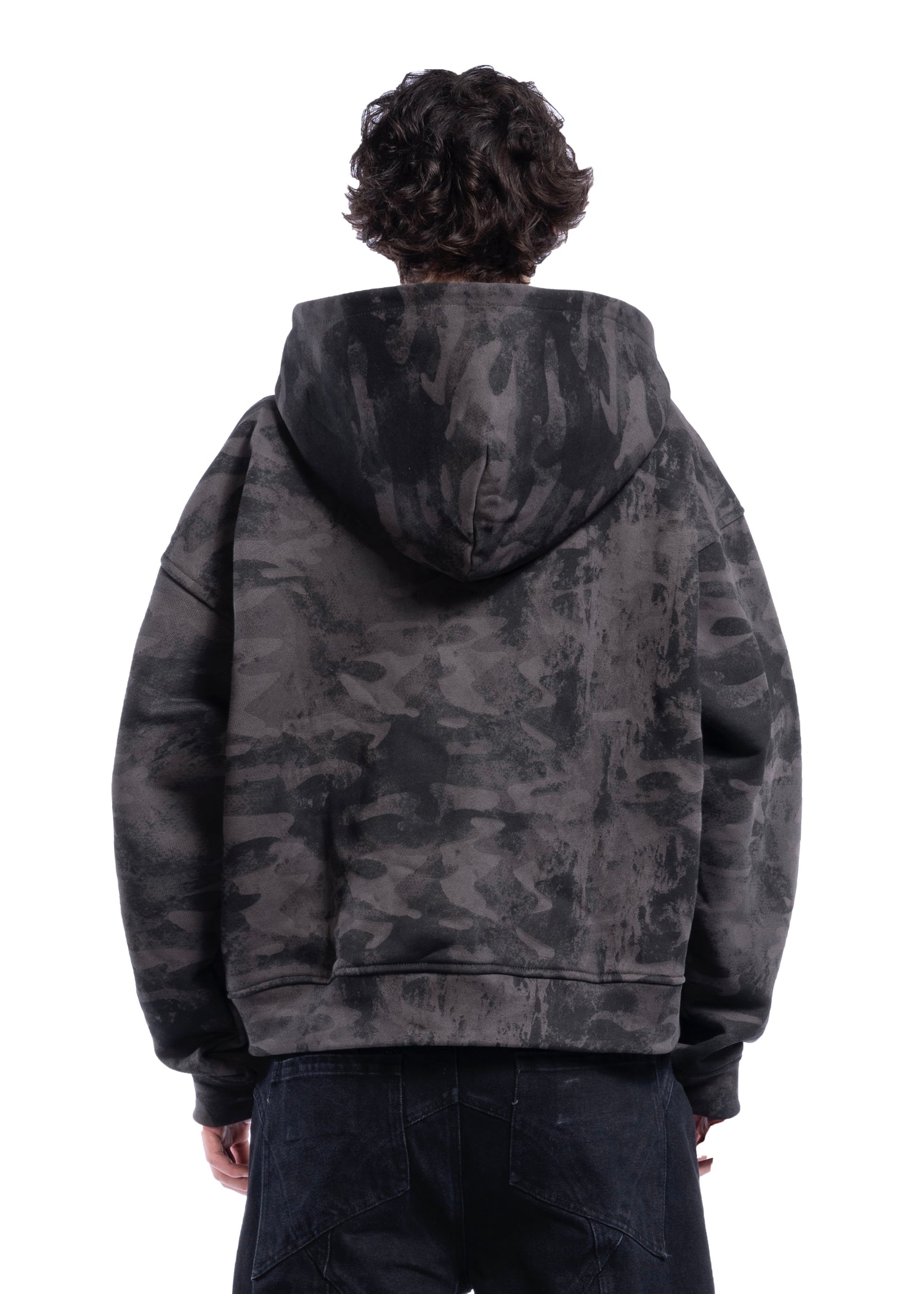 CAMO MONOGRAM ZIP JACKET BLACK VINTAGE – NO/FAITH STUDIOS