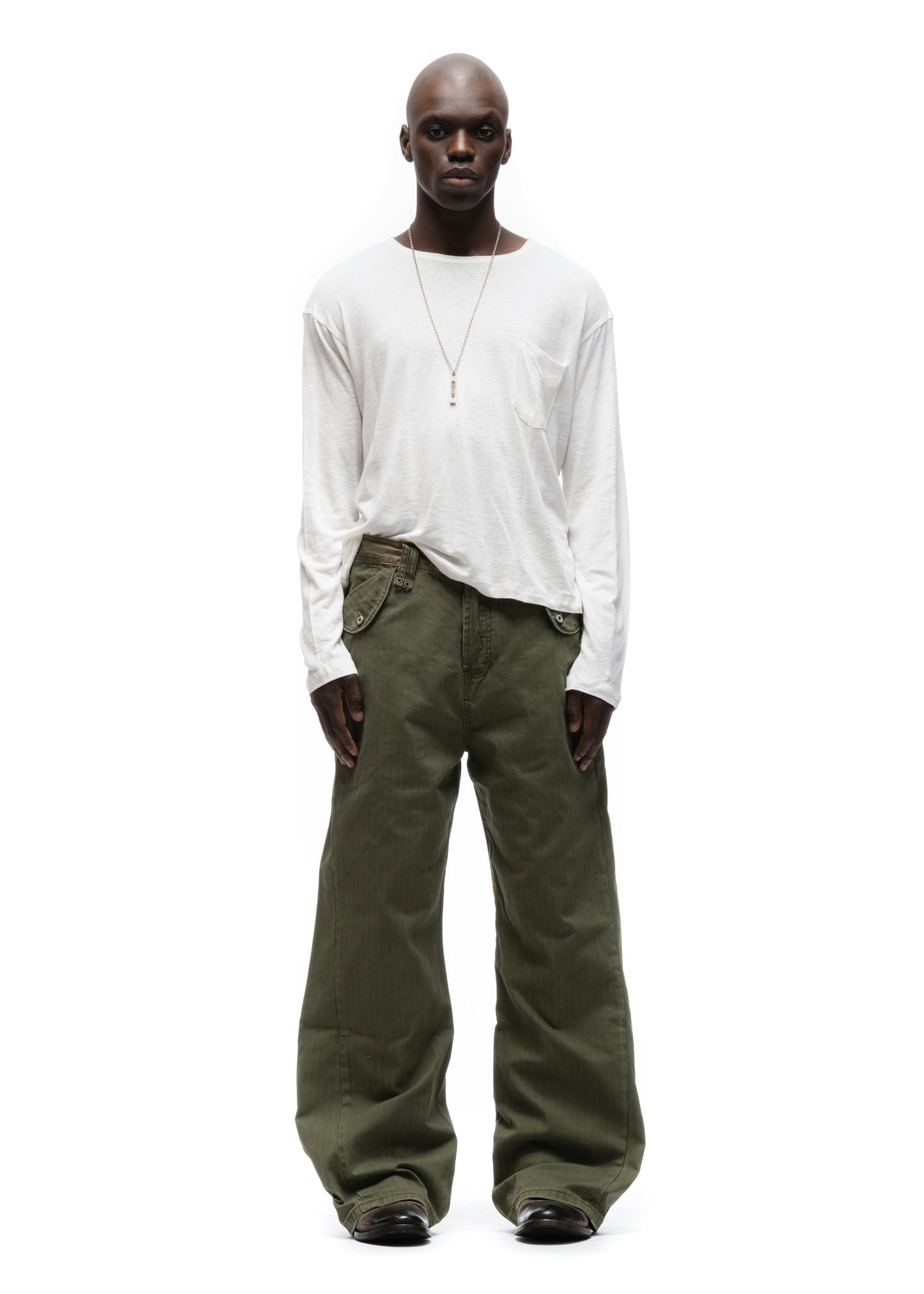 HERRINGBONE CUT KHAKI