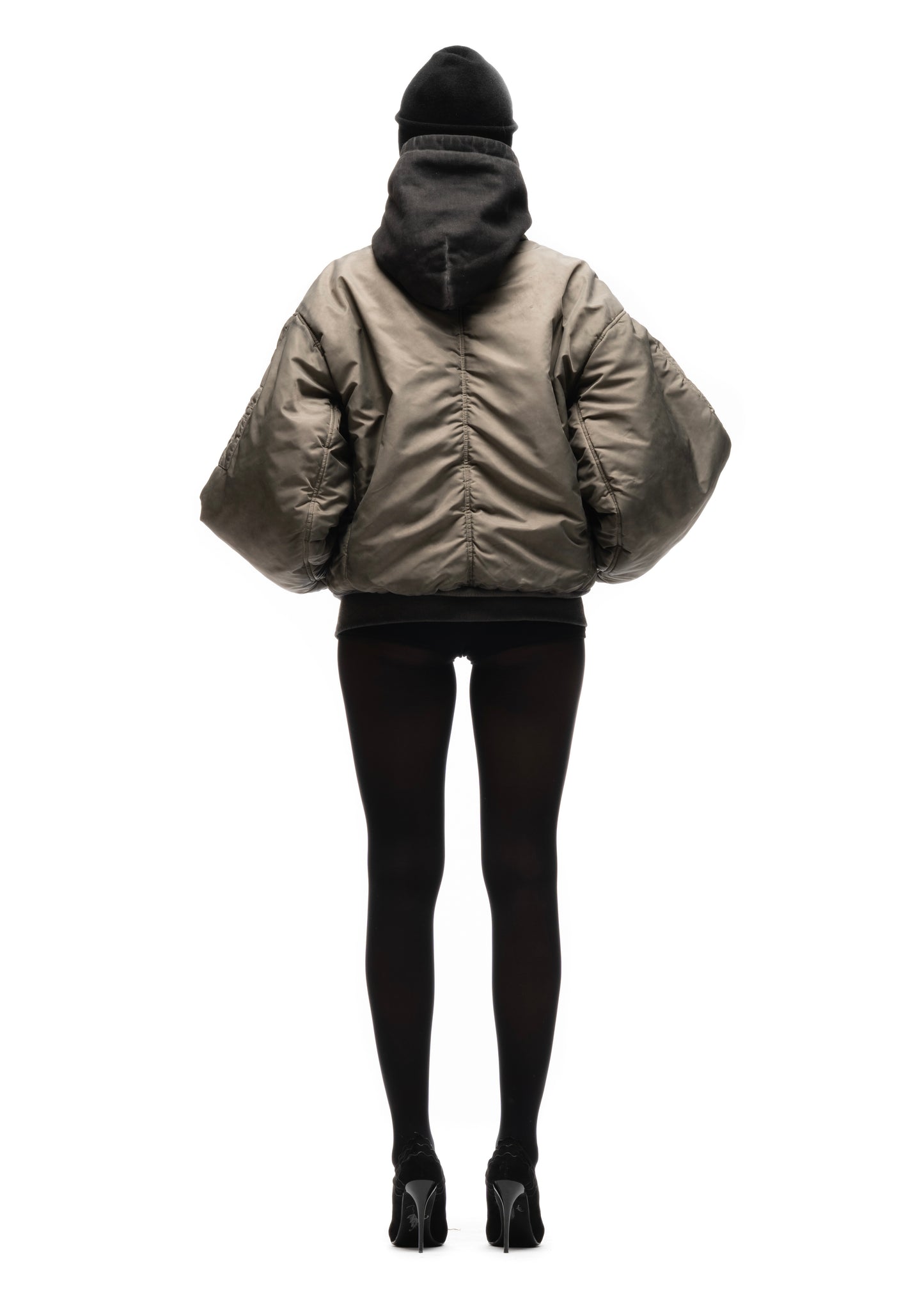 FENCING WAFFLE BOMBER JACKET USED BEIGE FEMALE