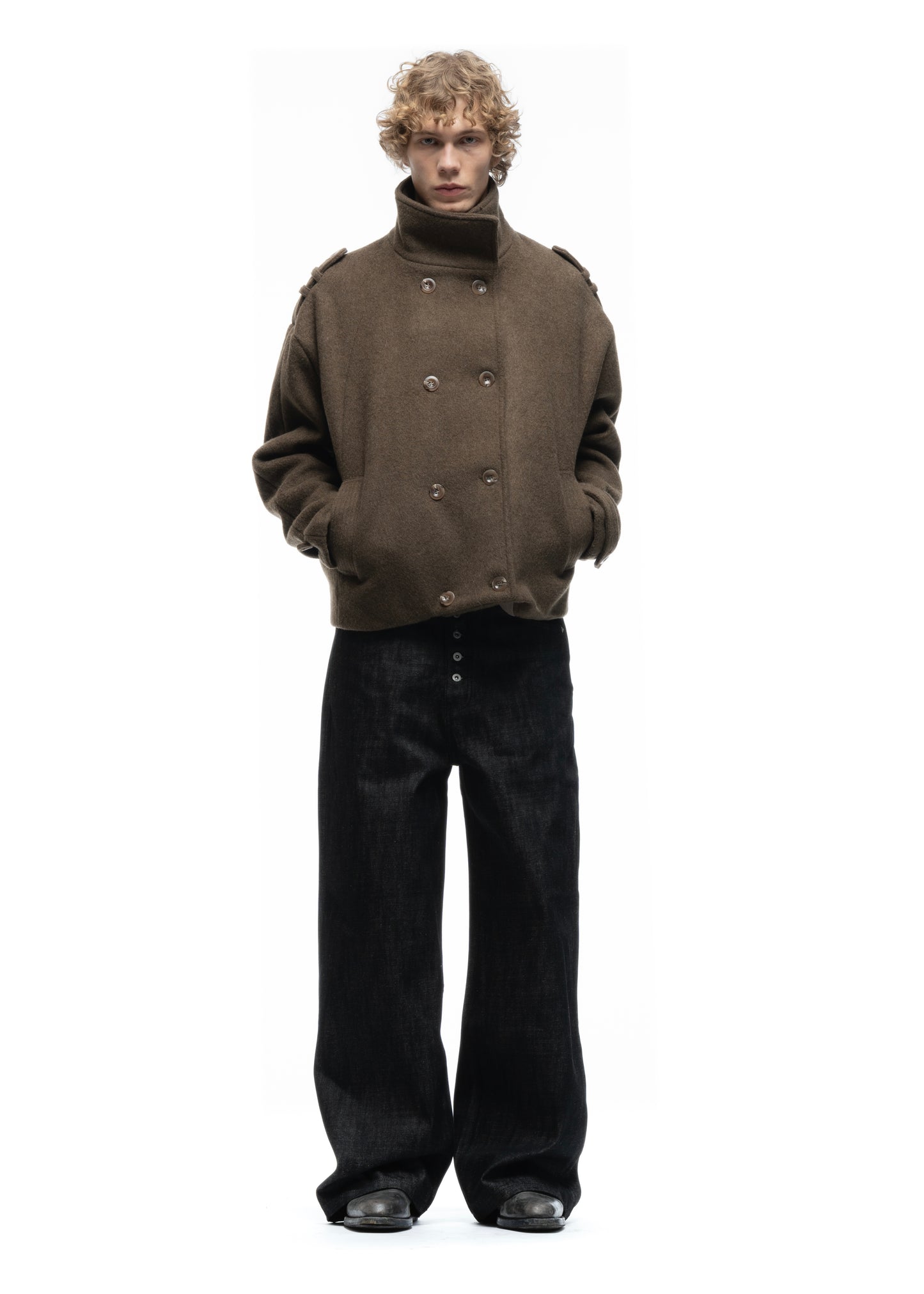 BUTTON UP MARINE JACKET GREEN