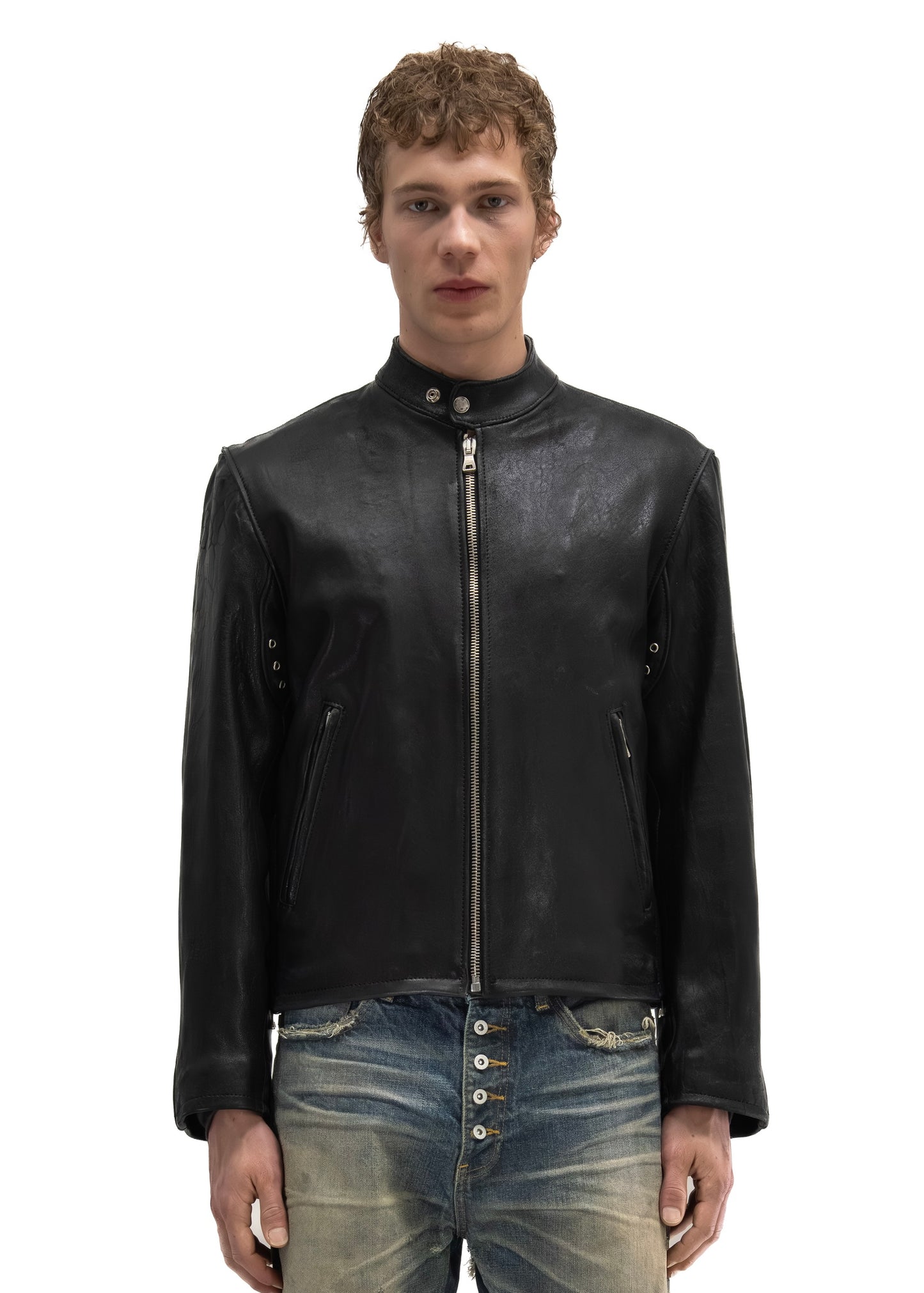 RACER ONE CUT LEATHER JACKET