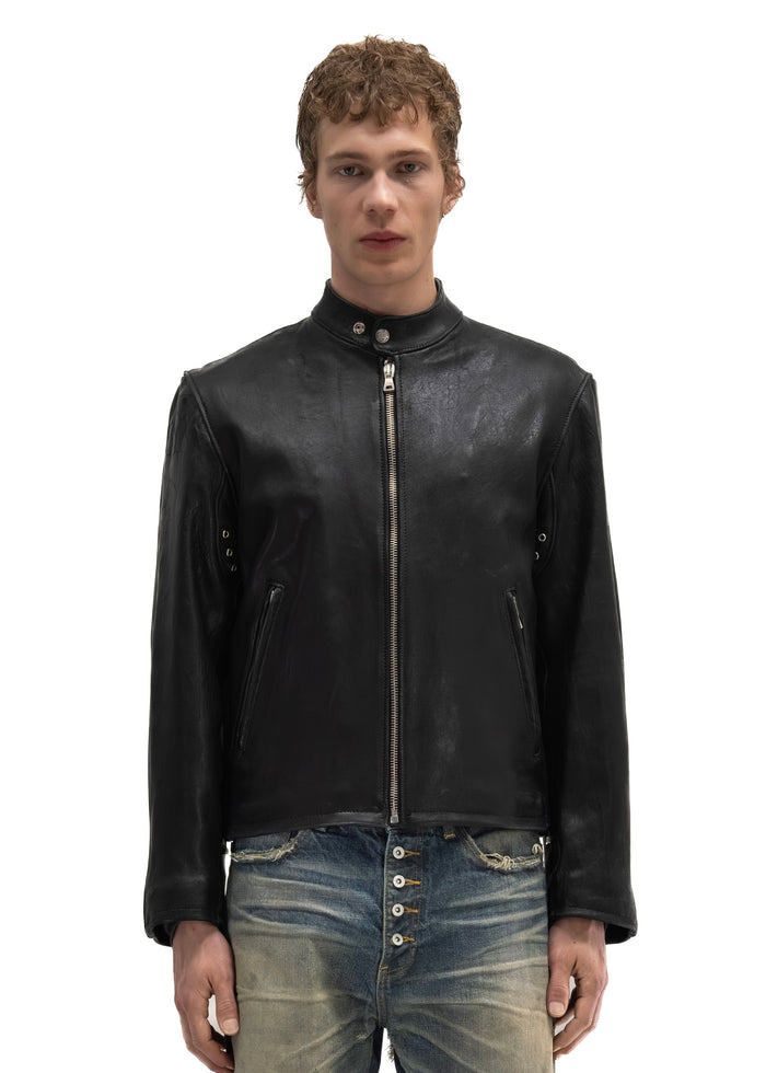 RACER ONE CUT LEATHER JACKET