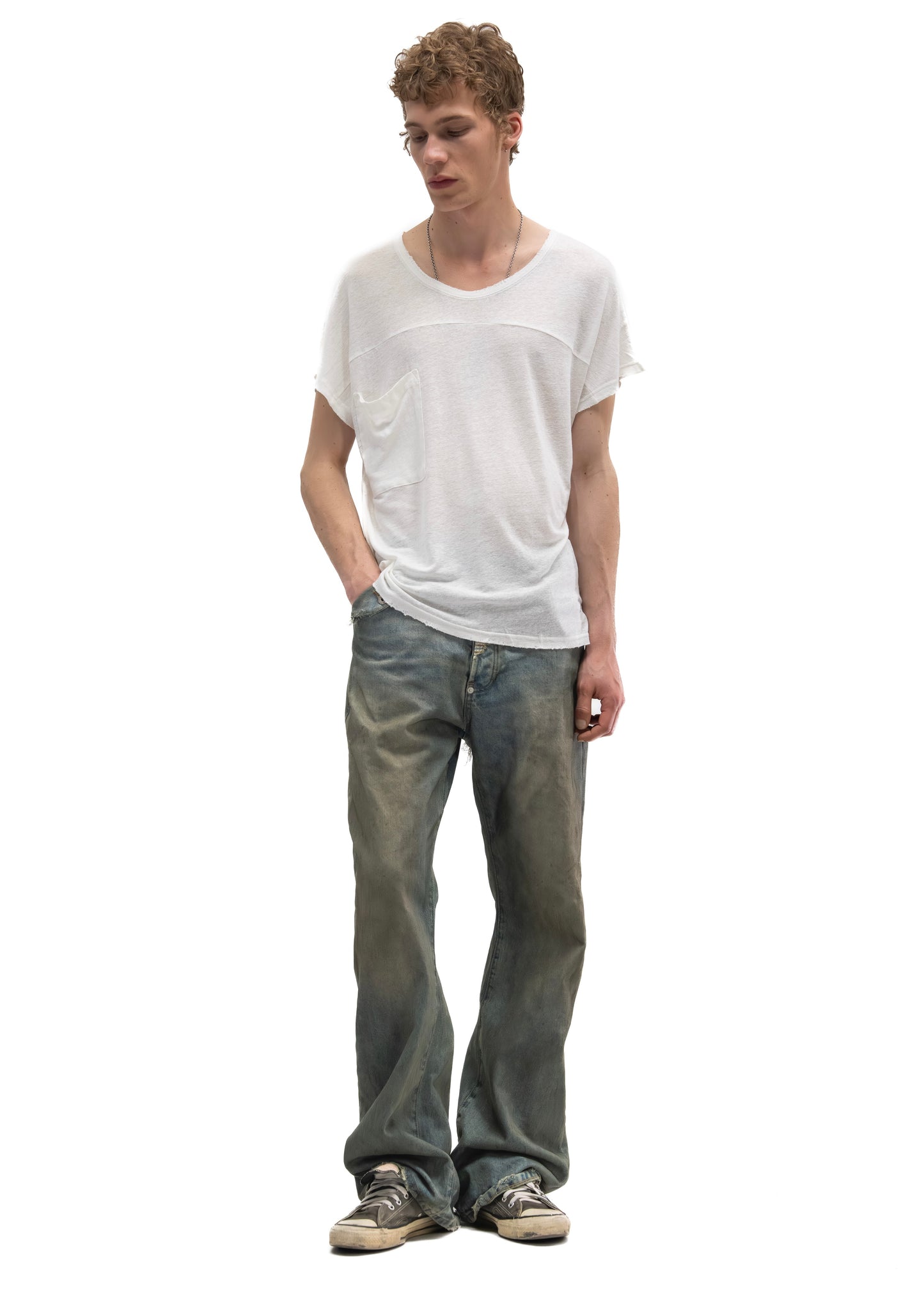 SHADOW SLEEVE T-SHIRT WHITE