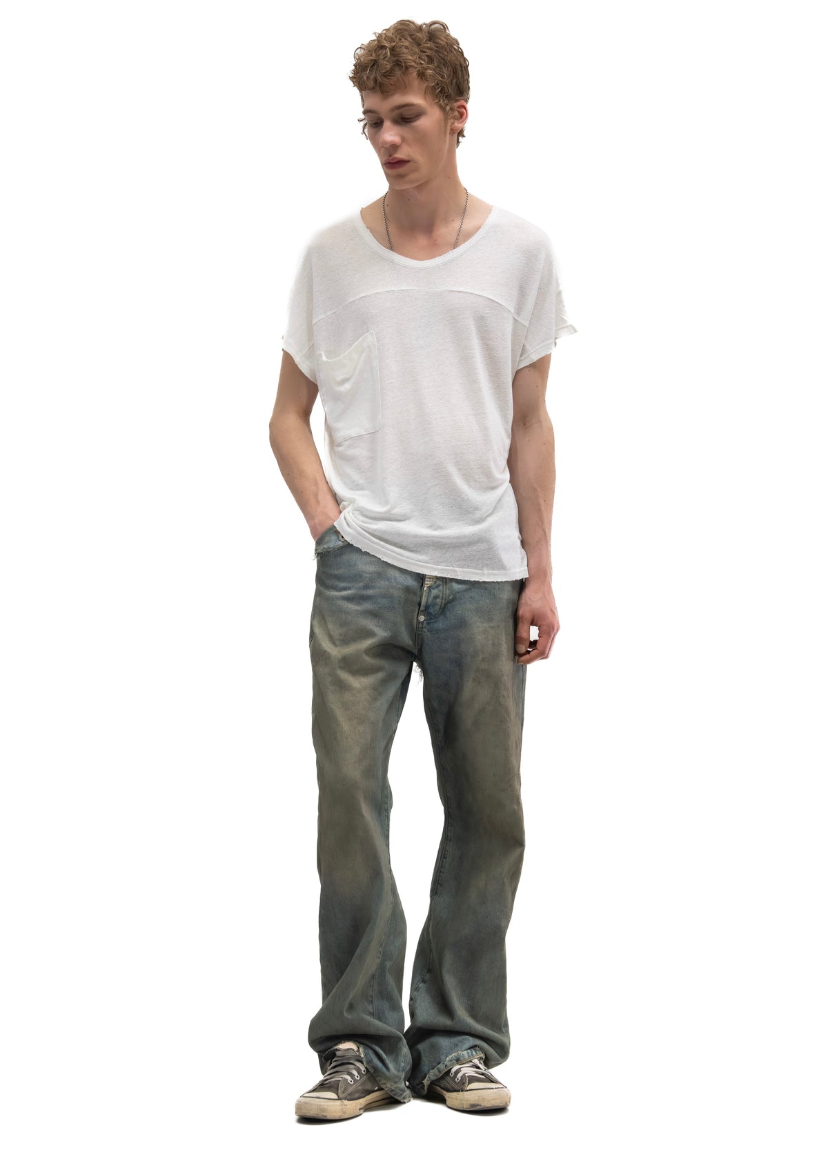 SHADOW SLEEVE T-SHIRT WHITE