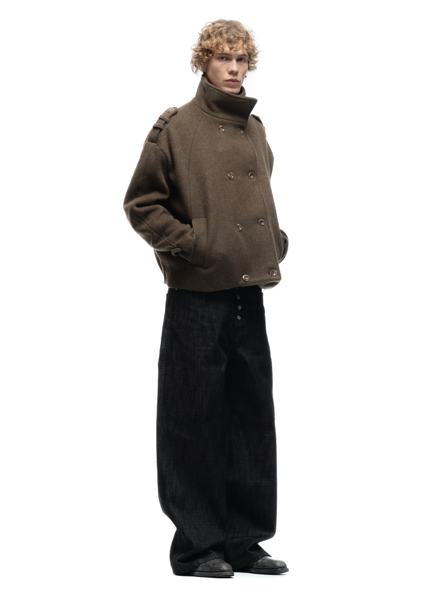 BUTTON UP MARINE JACKET GREEN