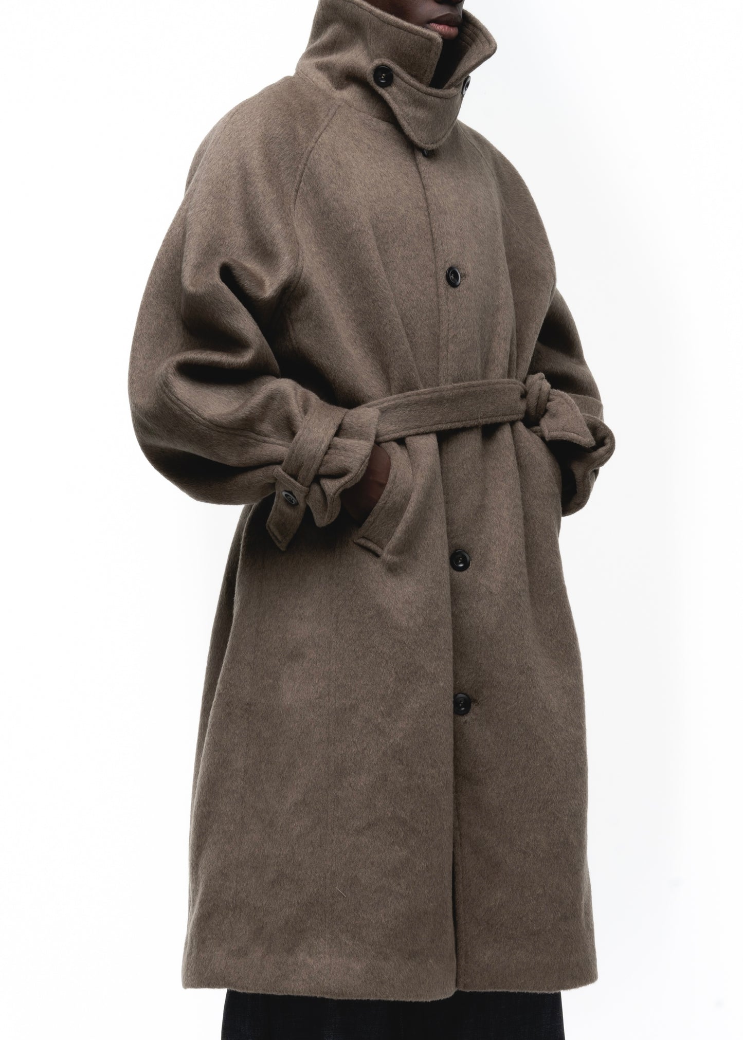 CLASSIC WOOL COAT EARTH GREEN