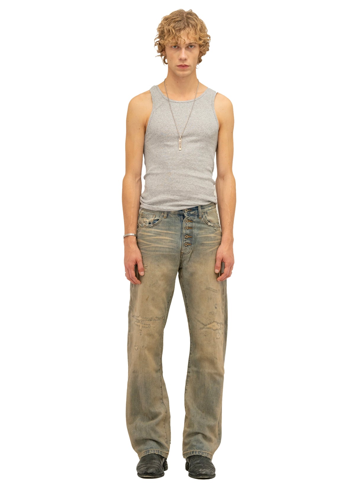 REPAIRED DUST BOOTCUT DENIM