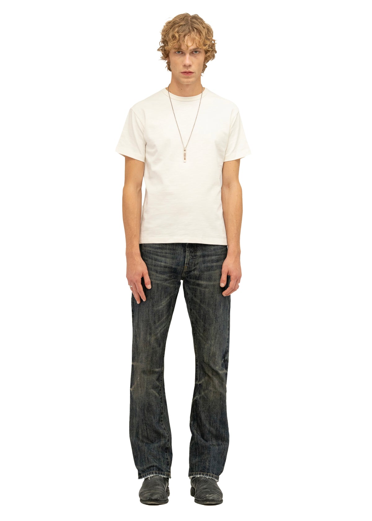 MUDDED SELVEDGE FITTED BOOTCUT DENIM