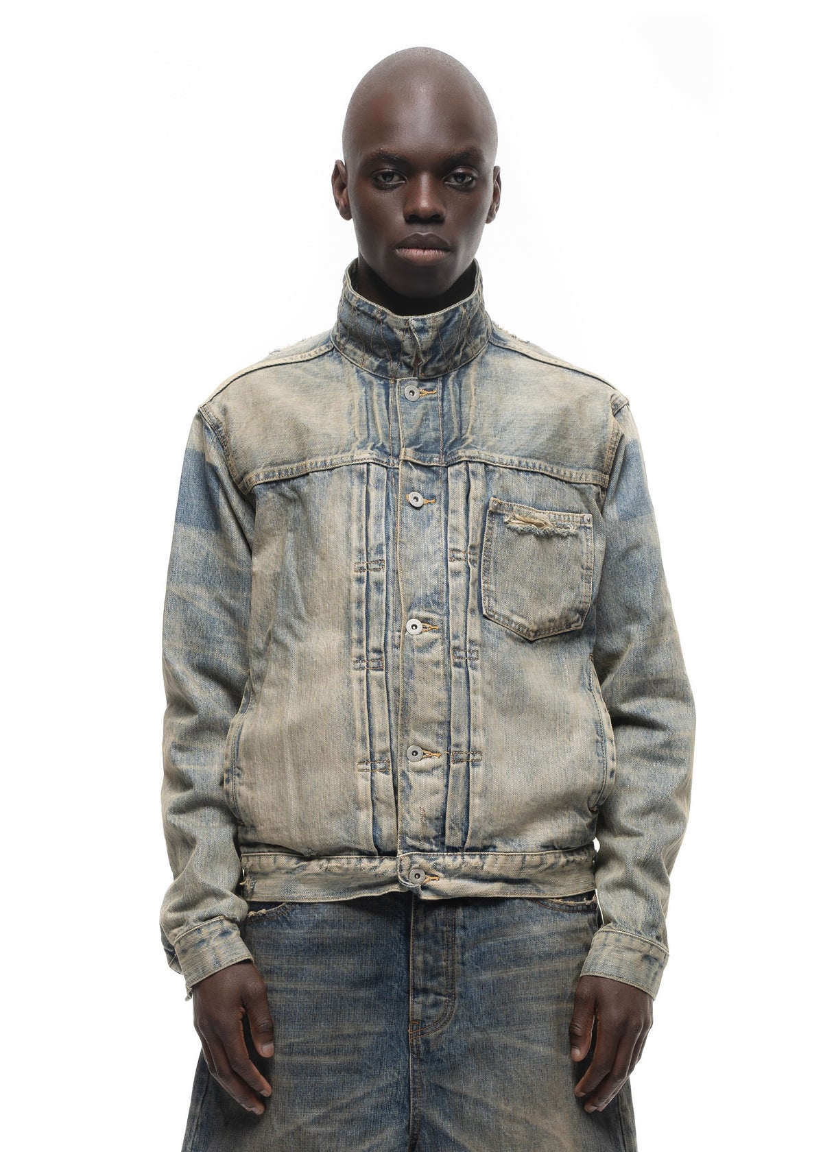 JAPANESE ASH SELVEDGE BUTTON JACKET