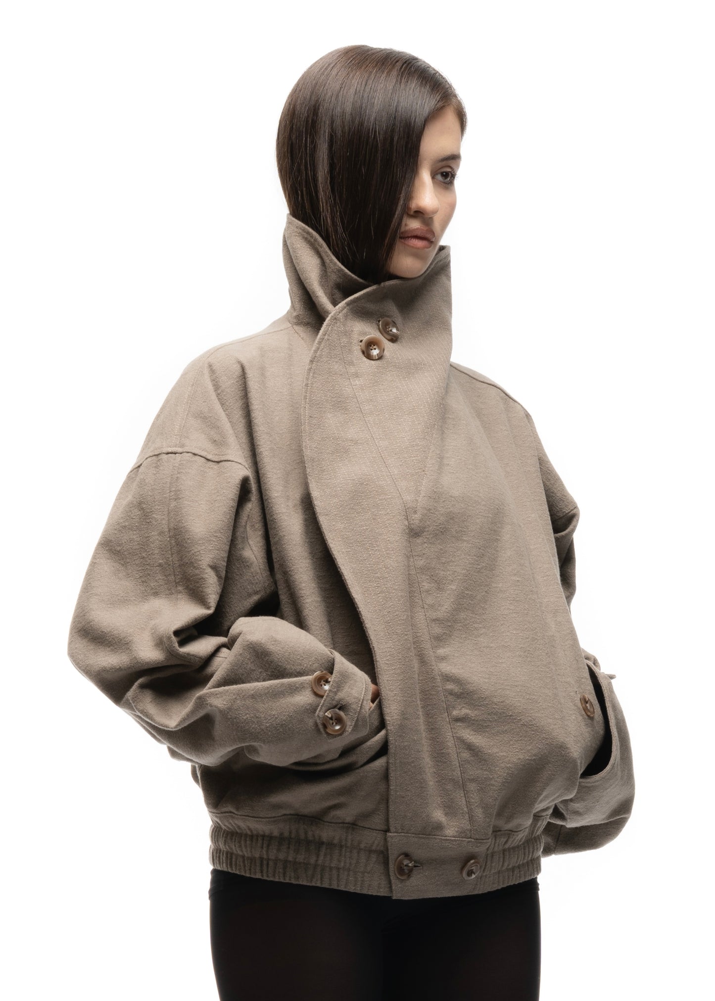MOLESKIN JACKET BEIGE FEMALE