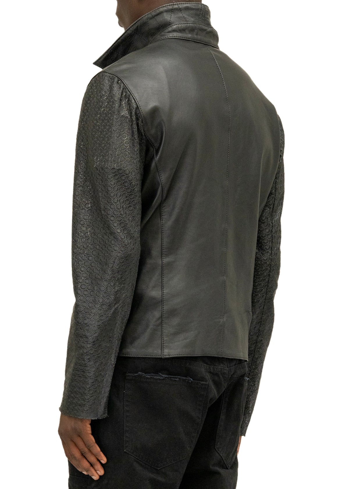 BIKER ONE CUT PERFORATED LEATHER SLEEVES