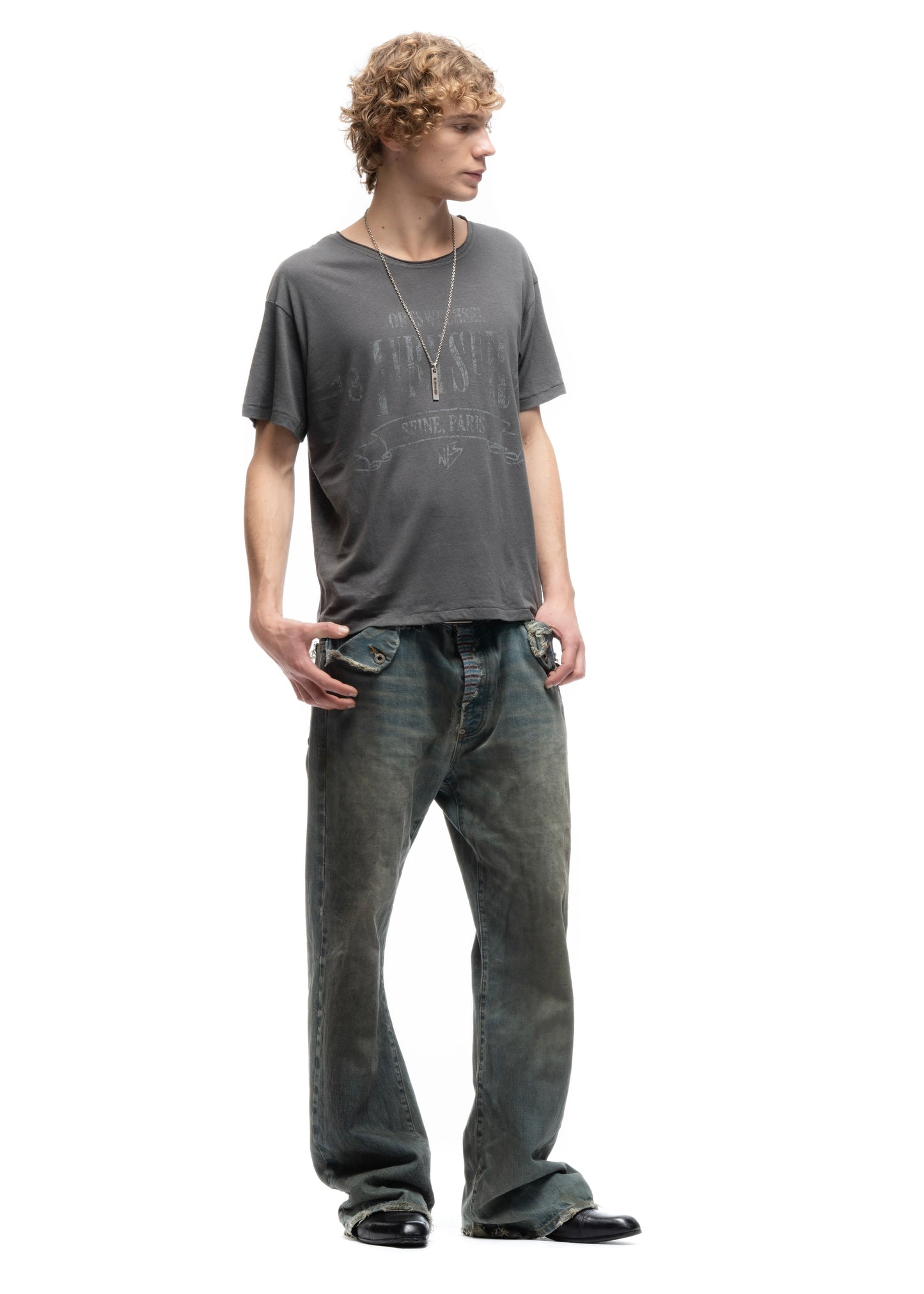 IVRY TEXTURED T-SHIRT GREY