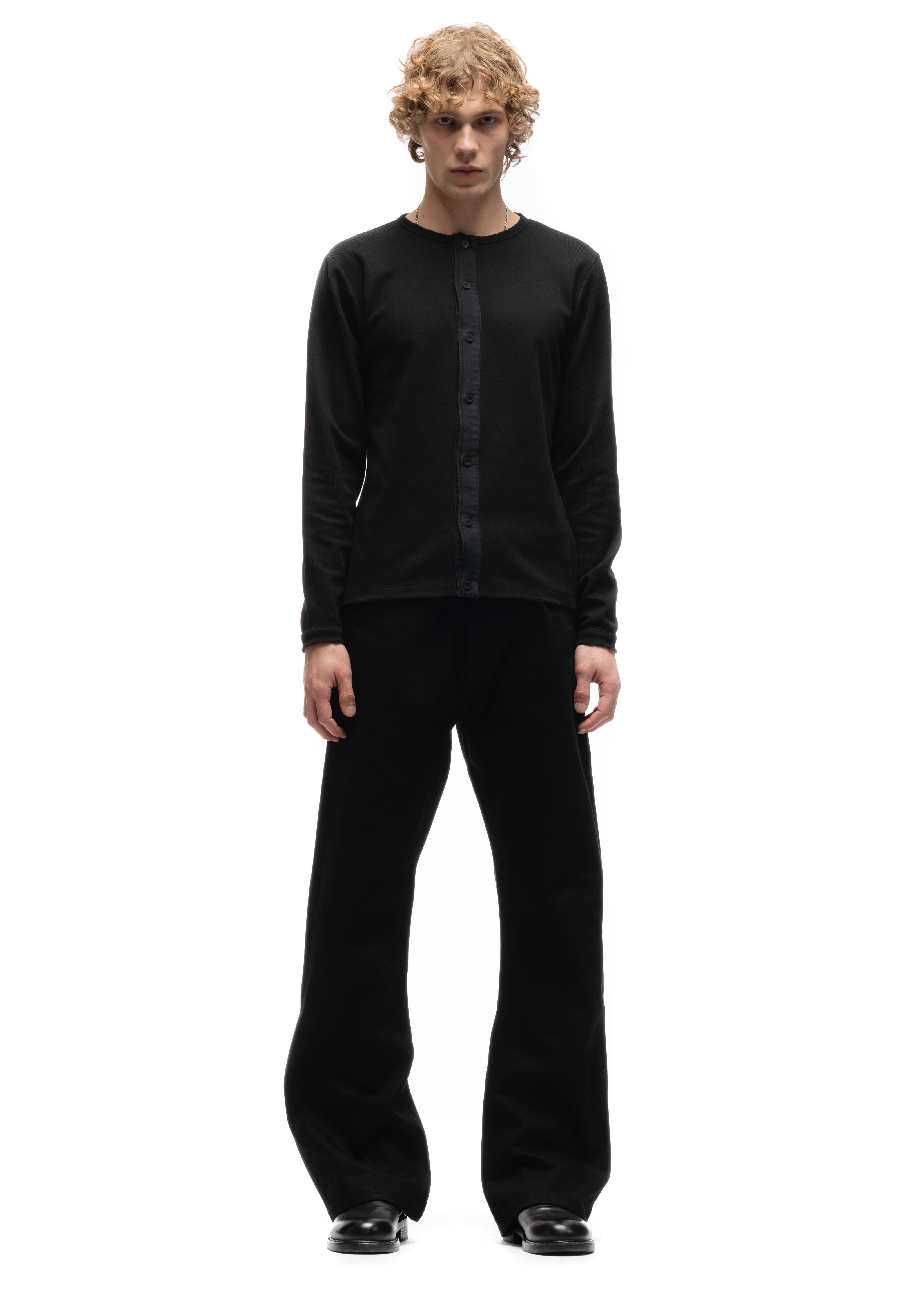 JAPANESE BUTTON-UP CARDIGAN BLACK – NO/FAITH STUDIOS