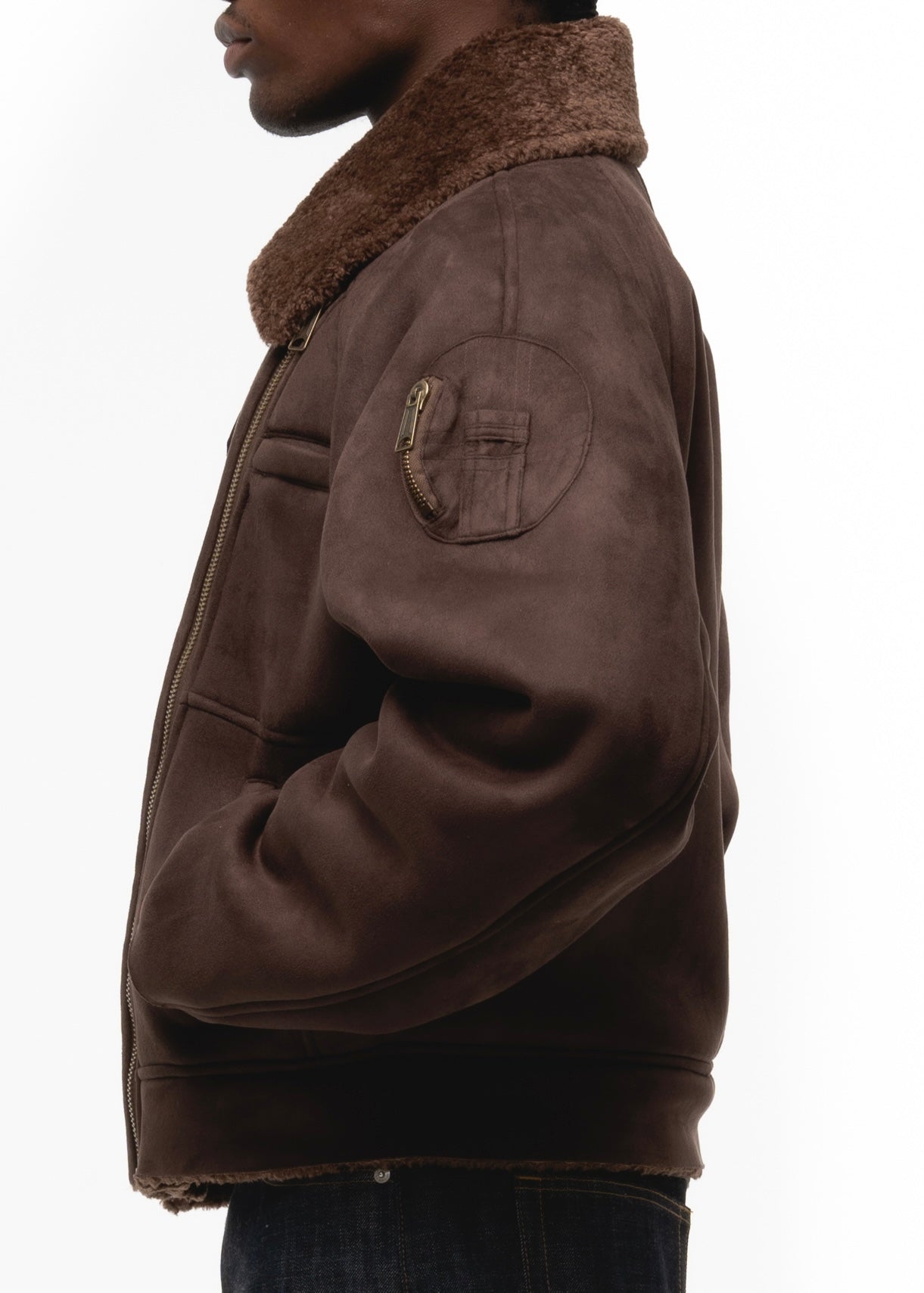 HEAVY FLIGHT SHEARLING JACKET BROWN