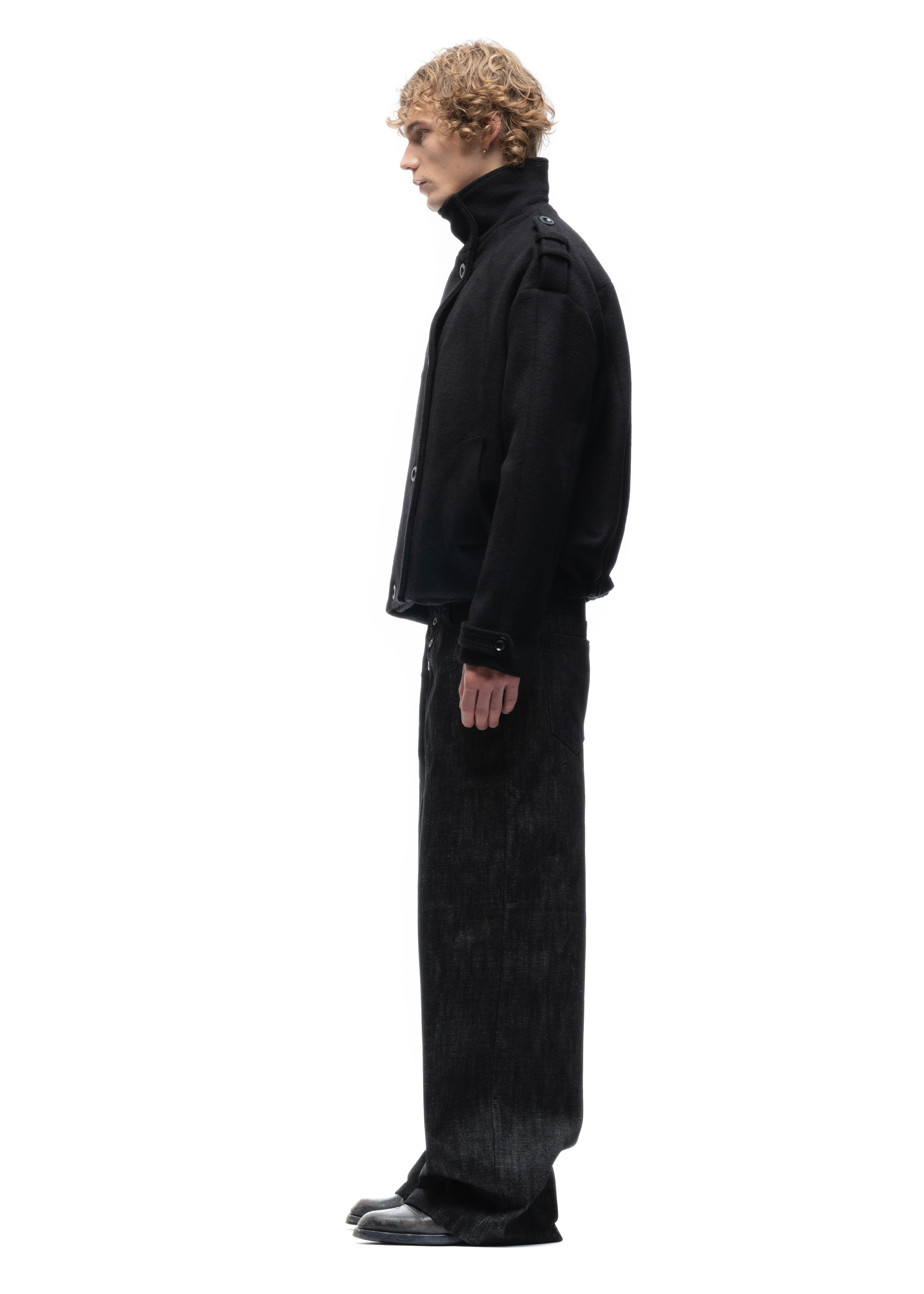 J*J様 NofaithStudios BUTTON UP MARINE JAC BUTTON UP MARINE JACKET BLACK – NO/FAITH STUDIOS