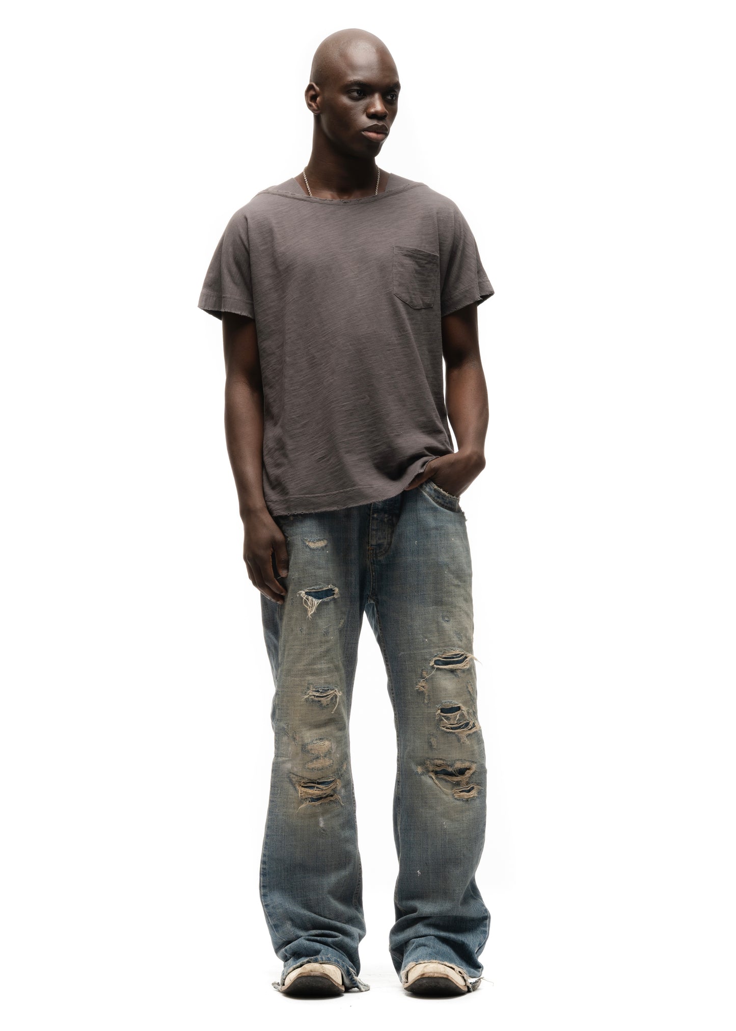 TRAPEZOID T-SHIRT GREY