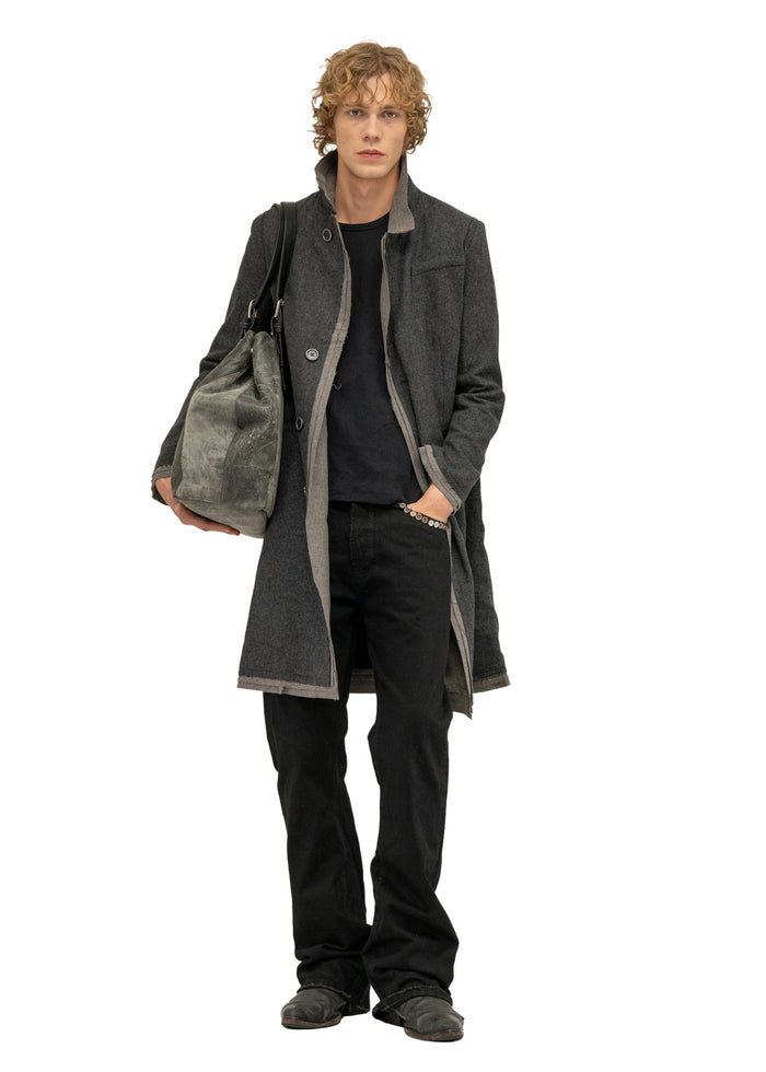 LAYERED WOOL COAT
