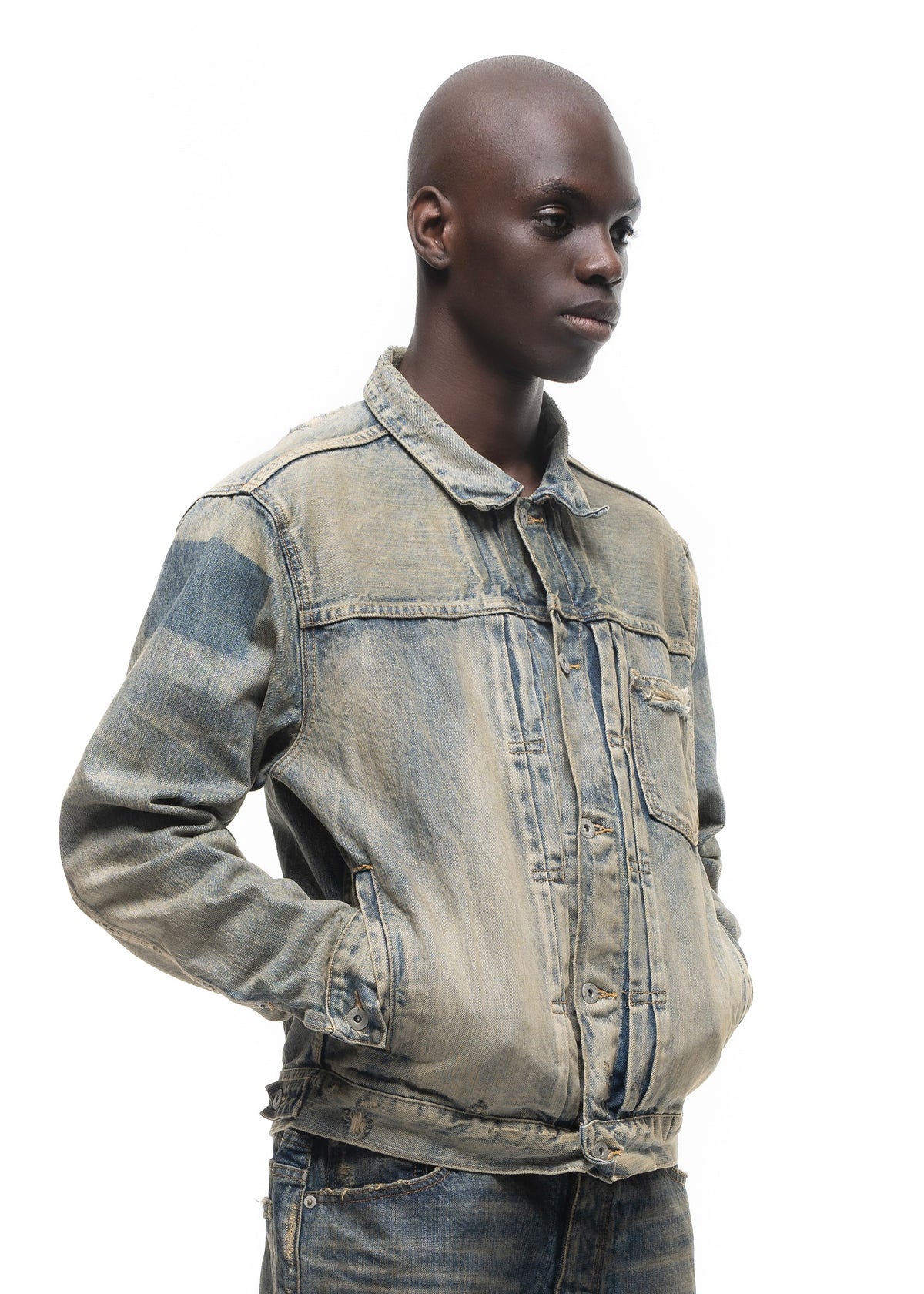 JAPANESE ASH SELVEDGE BUTTON JACKET