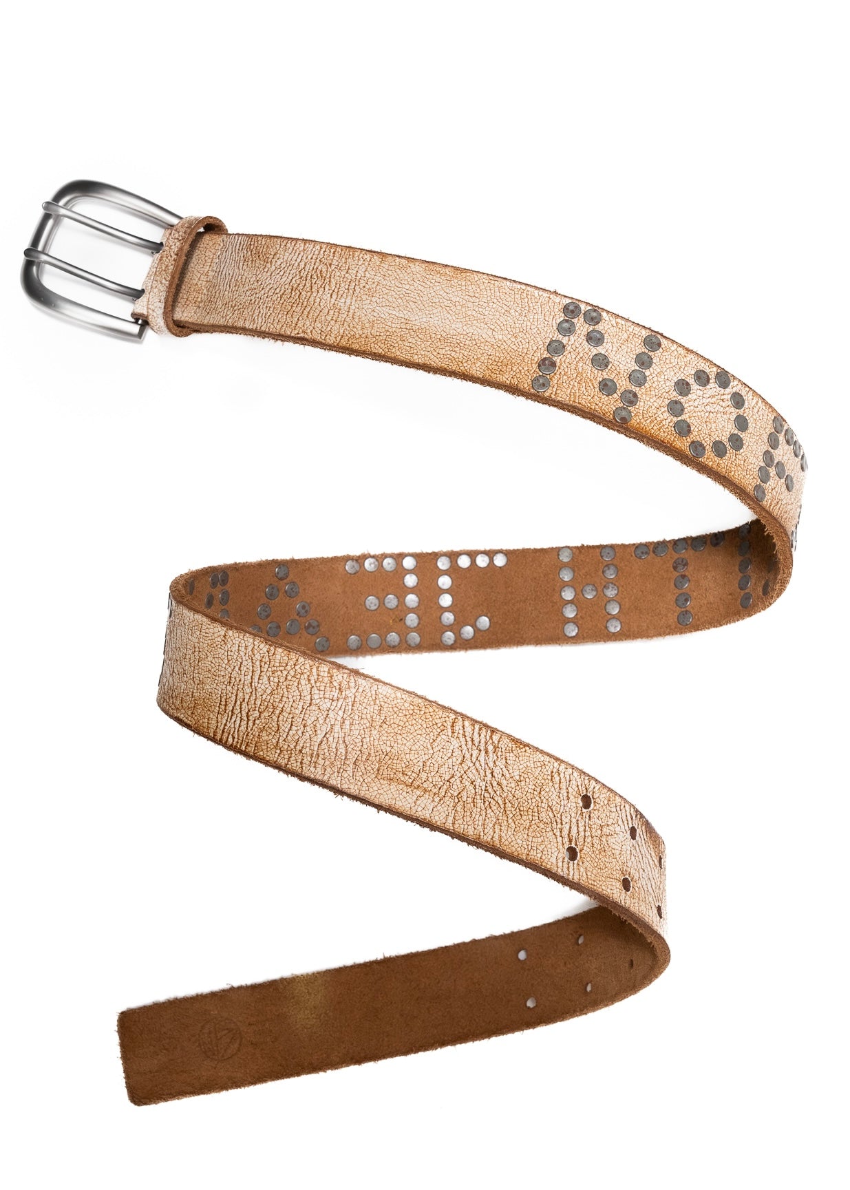 NO FAITH STUDDED BELT WHITE USED