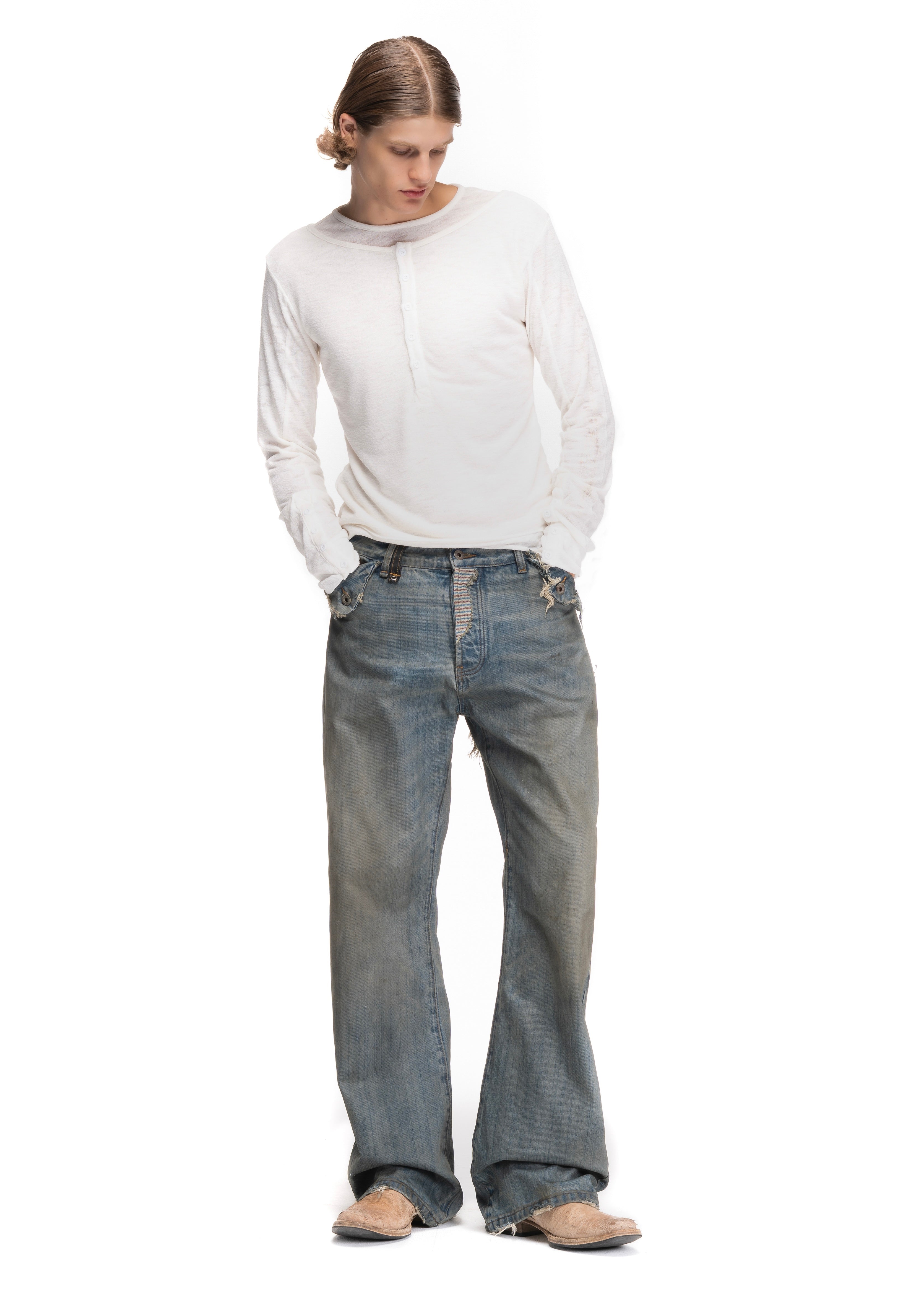 REWORKED SELVEDGE BOOTCUT DENIM – NO/FAITH STUDIOS