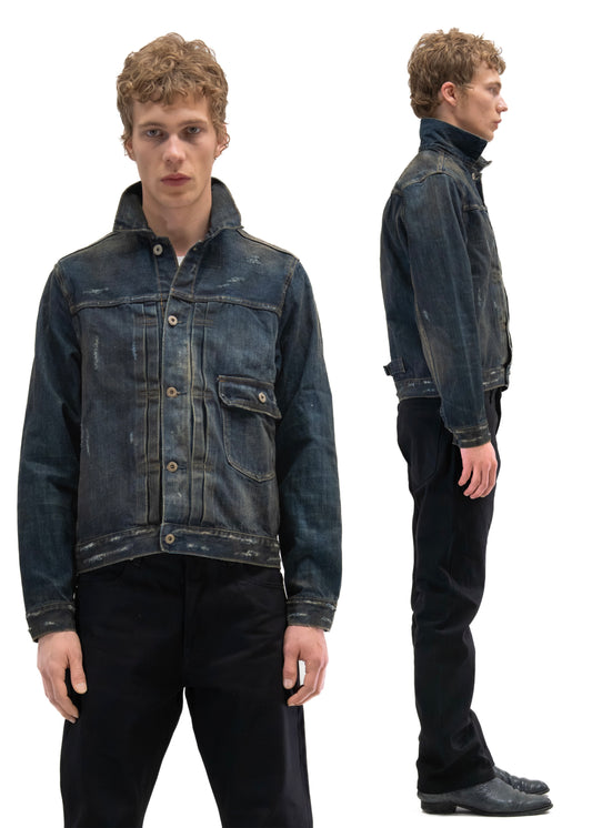 FADED BLUE DENIM TRUCKER