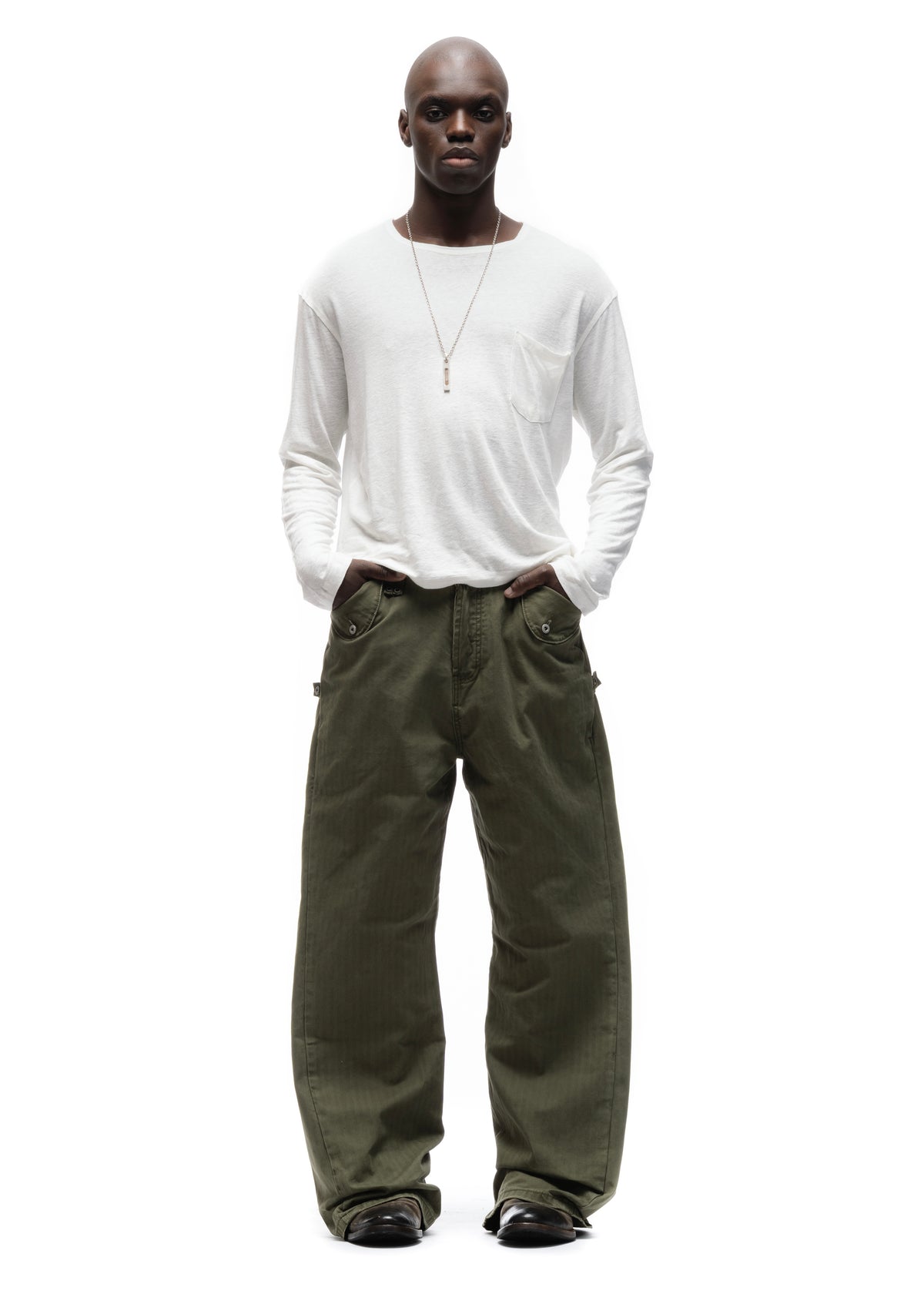 HERRINGBONE CUT KHAKI
