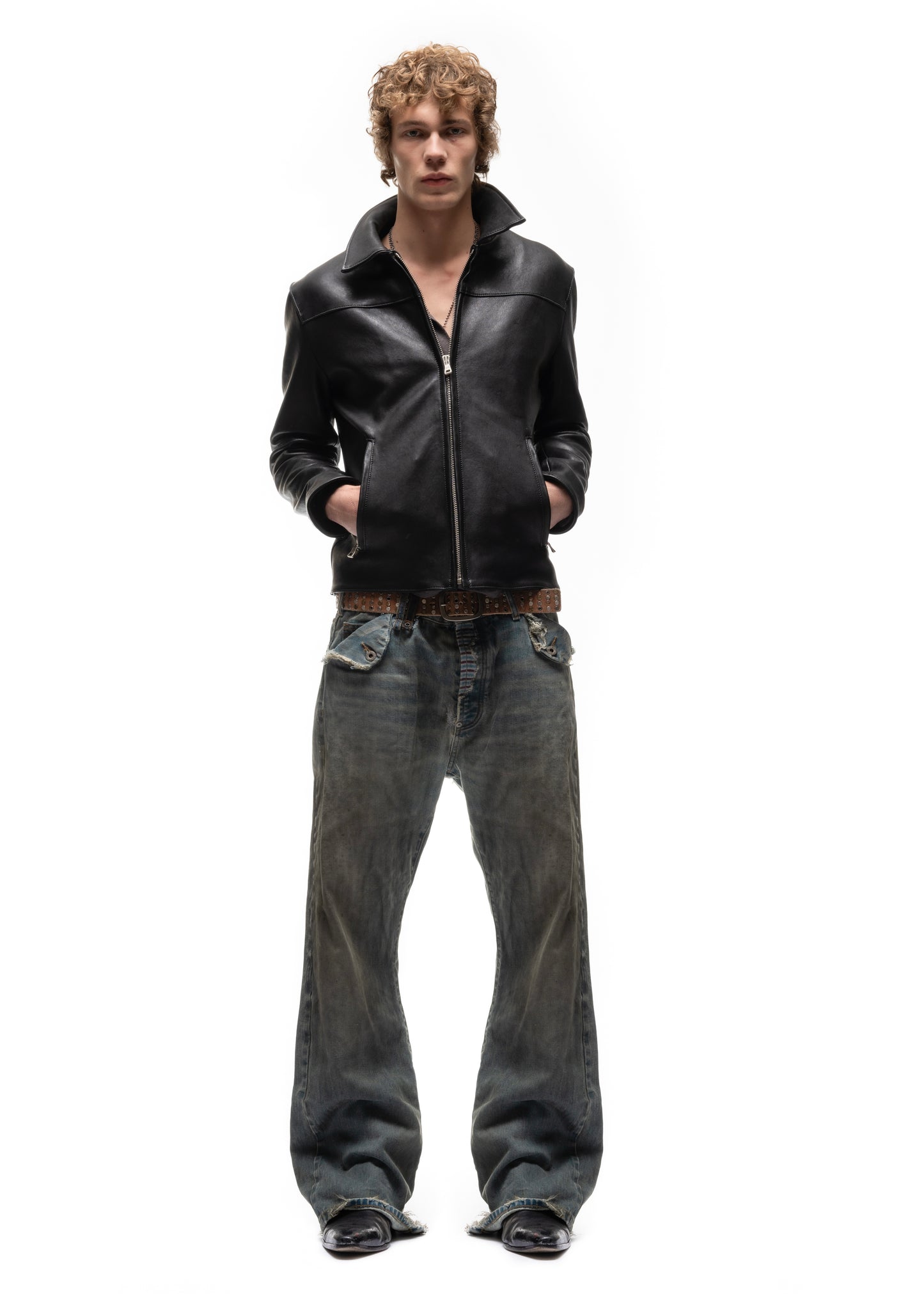 BIKER ONE CUT LEATHER JACKET