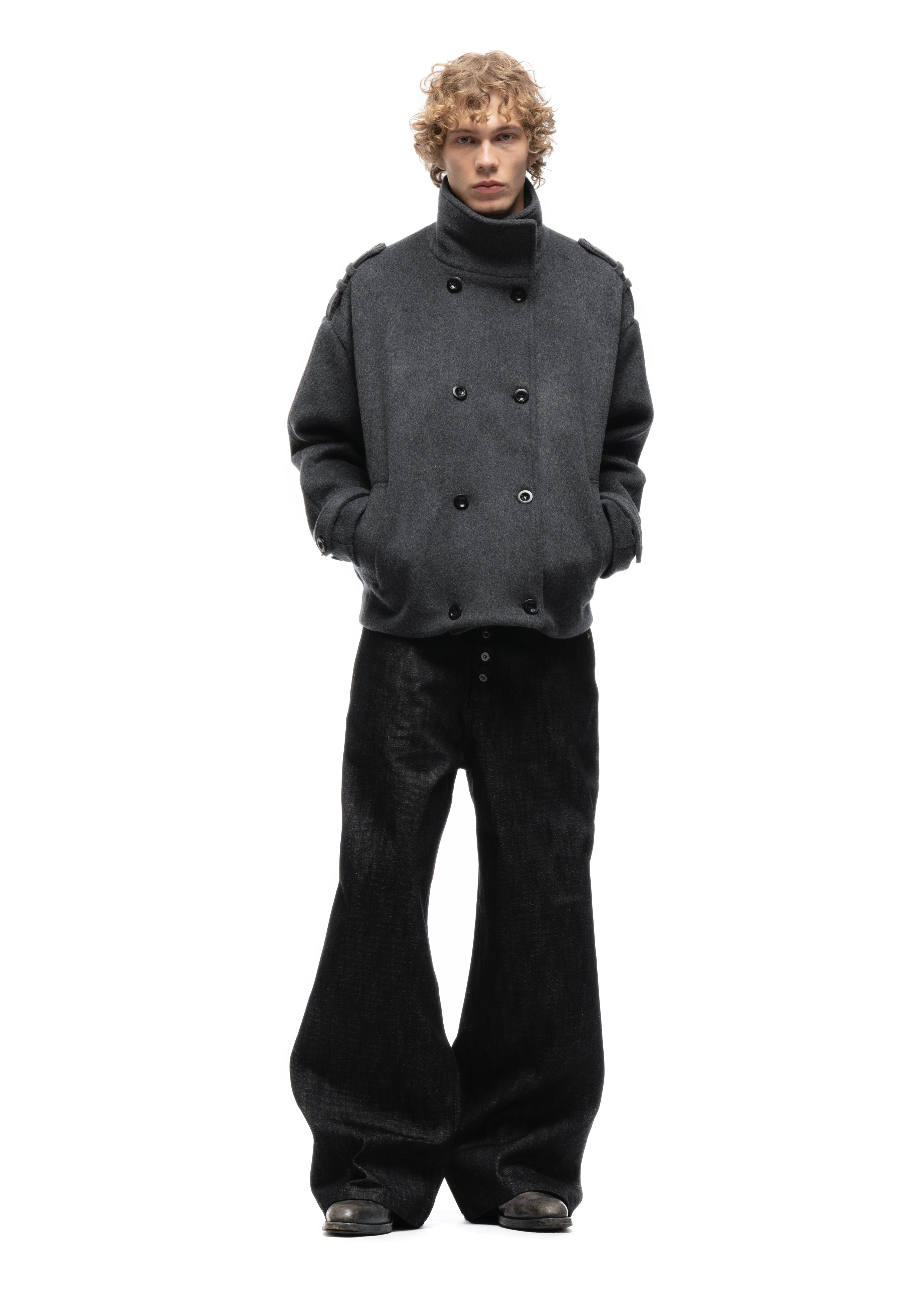 J*J様 NofaithStudios BUTTON UP MARINE JAC BUTTON UP MARINE JACKET GREY – NO/FAITH STUDIOS
