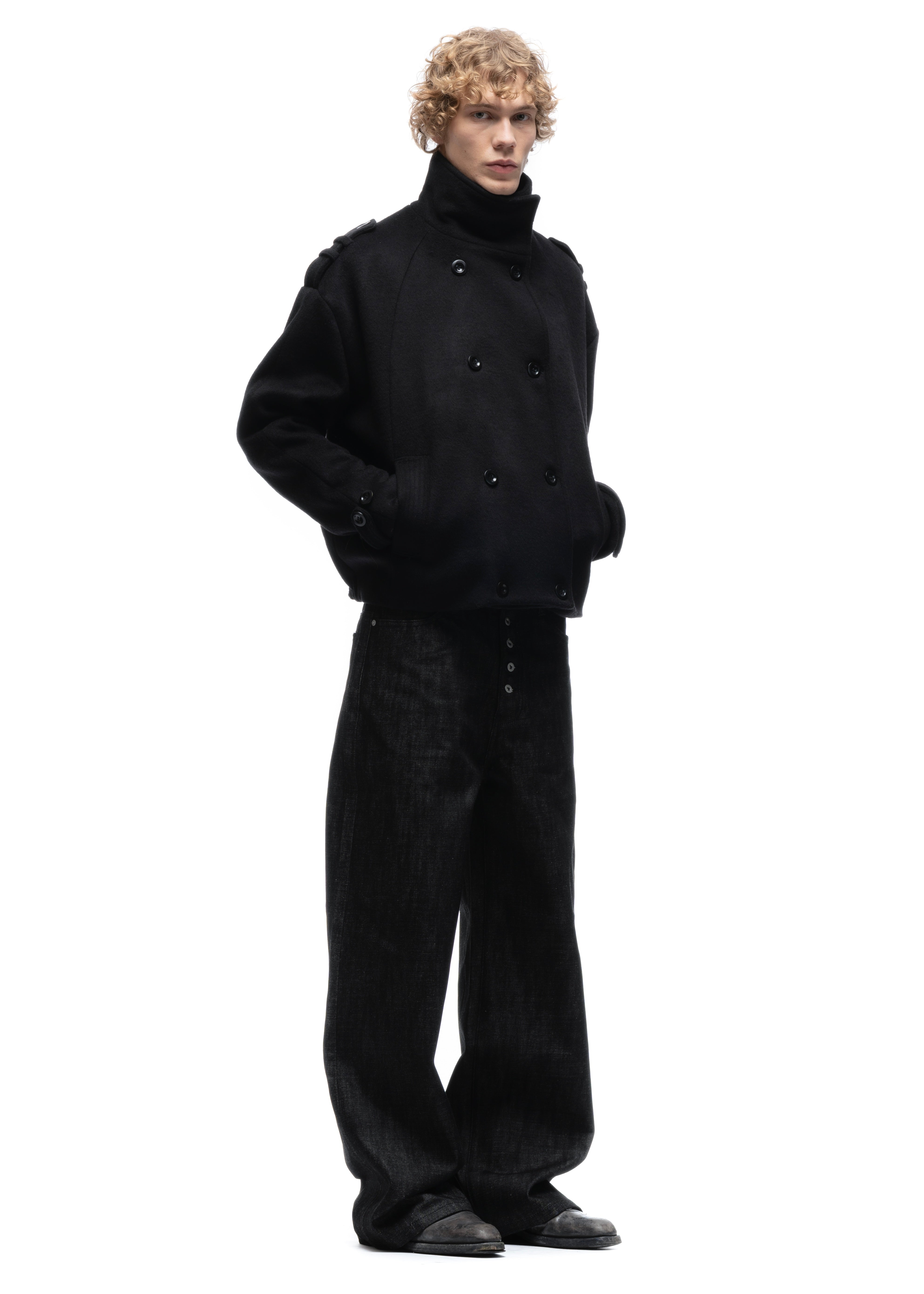 J*J様 NofaithStudios BUTTON UP MARINE JAC BUTTON UP MARINE JACKET BLACK – NO/FAITH STUDIOS