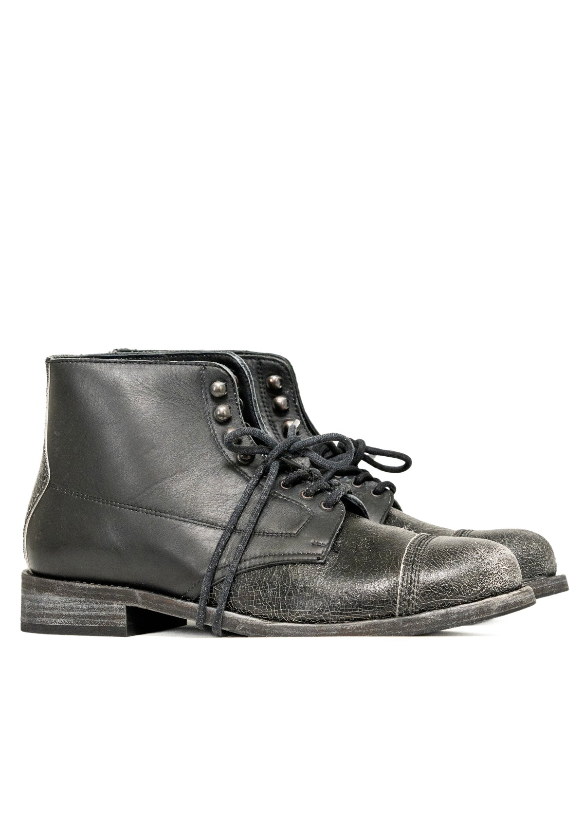 UTILITY BOOTS CRACKED BLACK