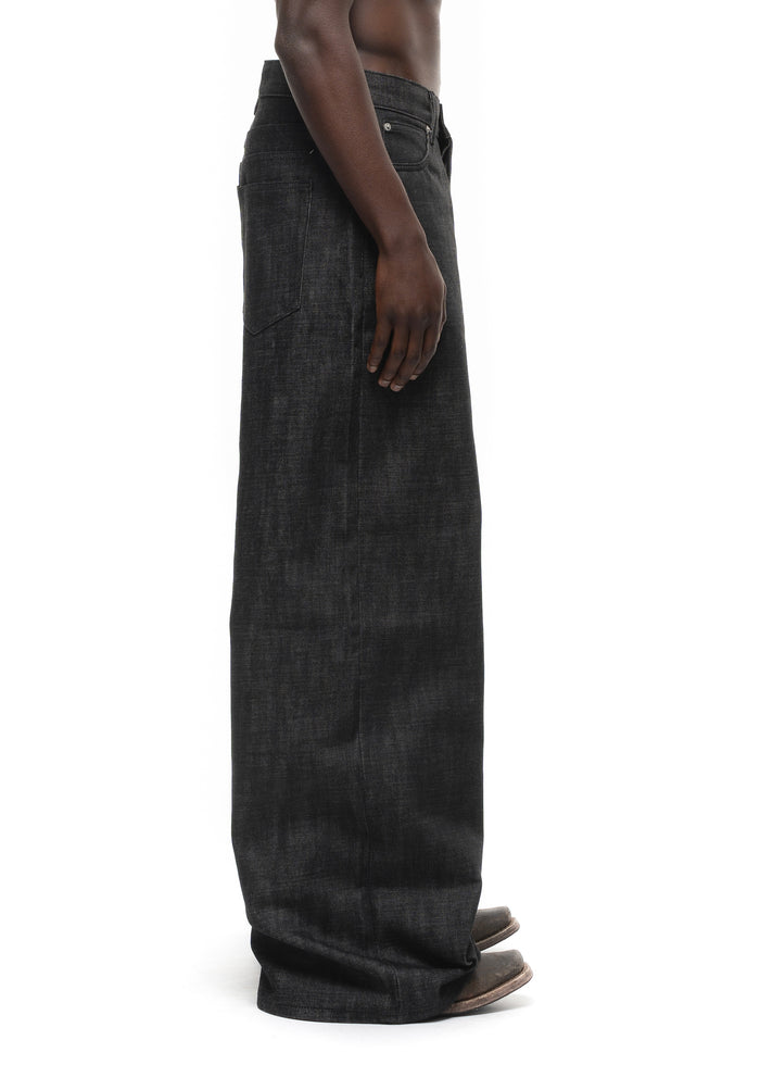 RAW DENIM ULTRA LOOSE FIT STRUCTURED BLACK