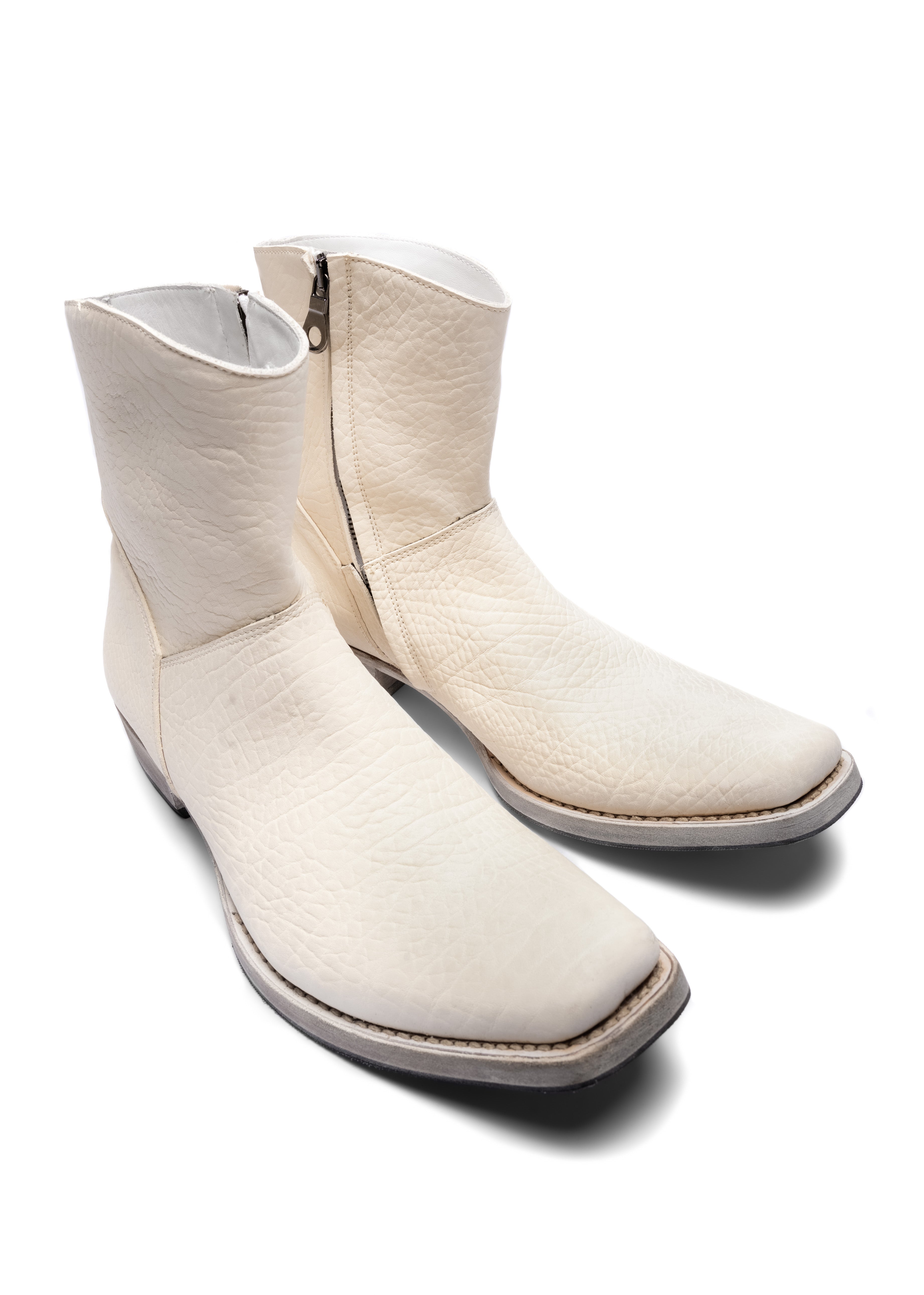 WHITE CONCRETE TEXAN BOOTS – NO/FAITH STUDIOS