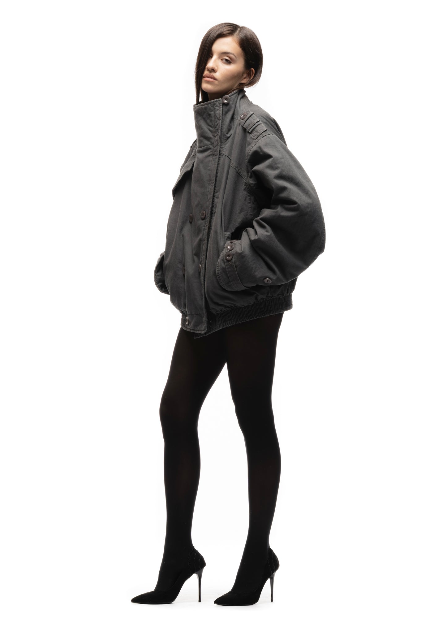 COMBAT PADDED PARKA GREY FEMALE