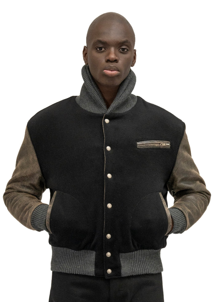 RIDER WOOL LEATHER JACKET